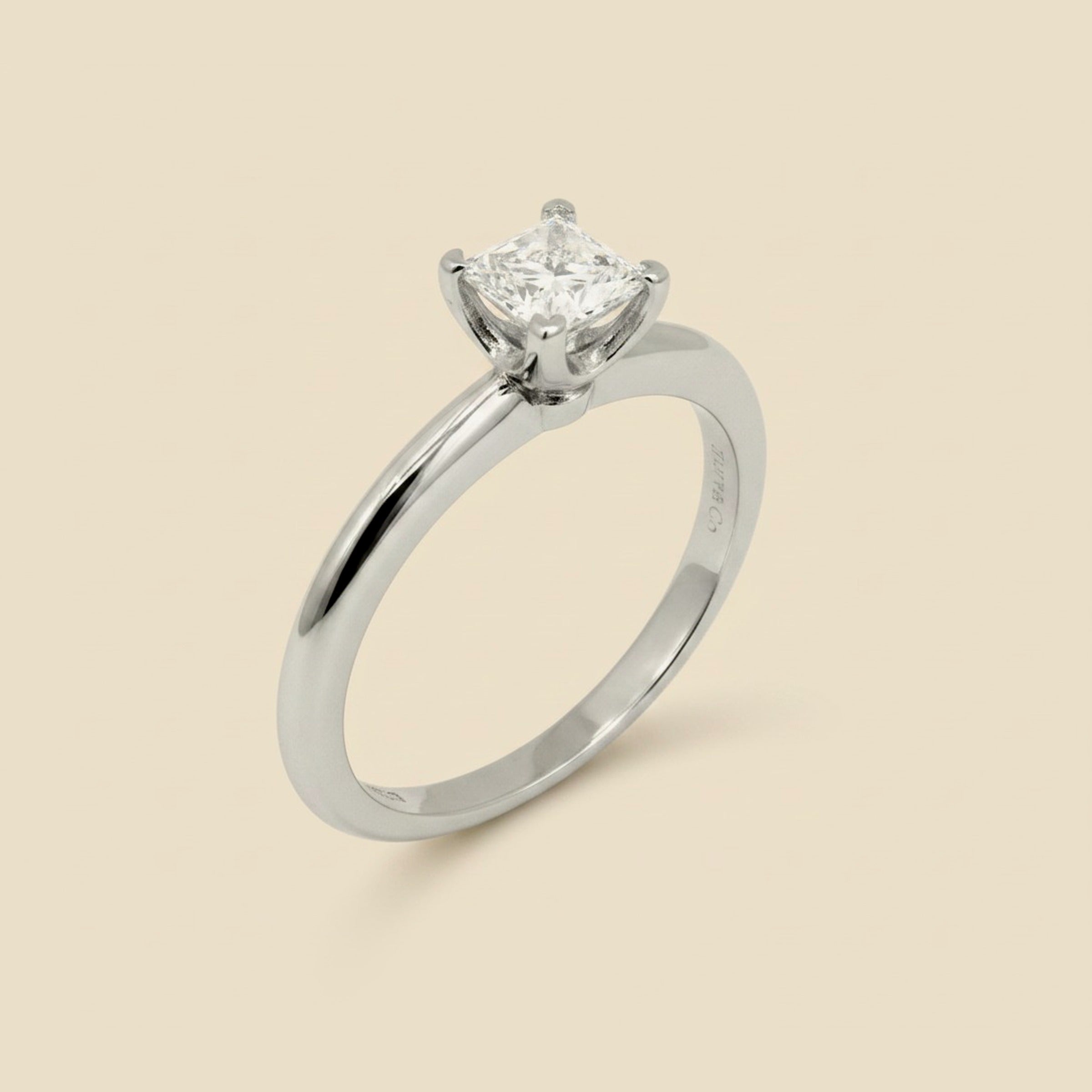 2007, Tiffany & Co. Platinum Diamond Solitaire Engagement Ring