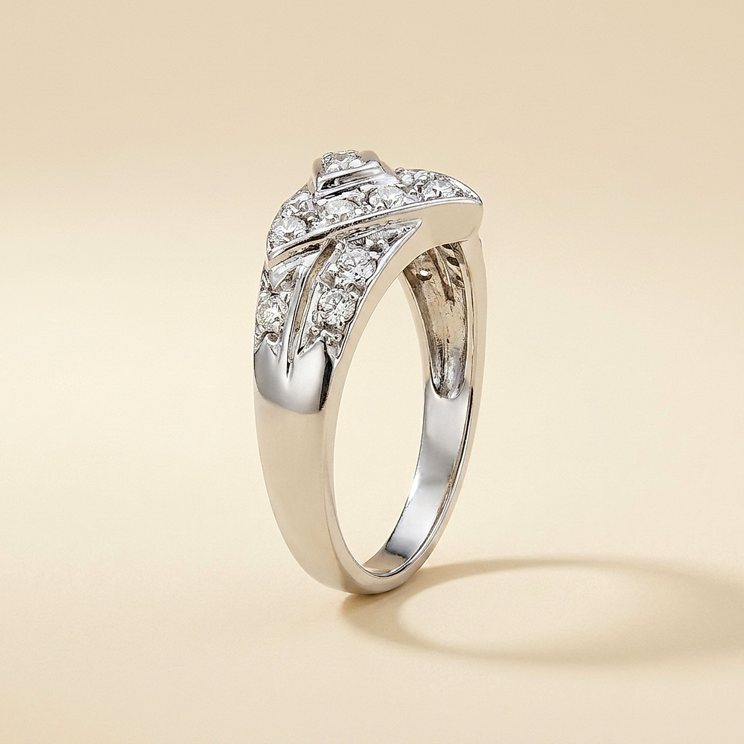 White Gold Diamond Cluster Ring