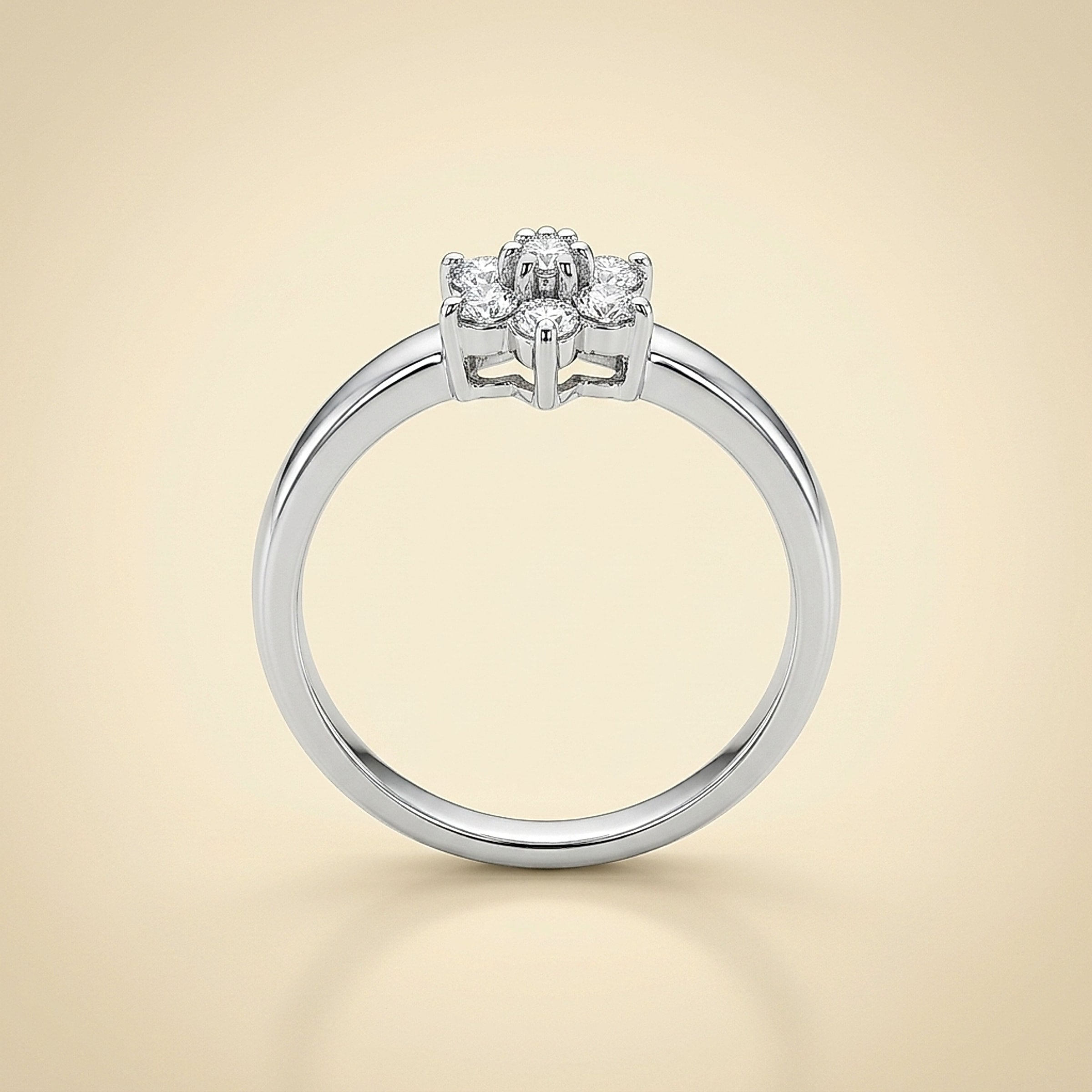 Diamond Cluster Star Ring