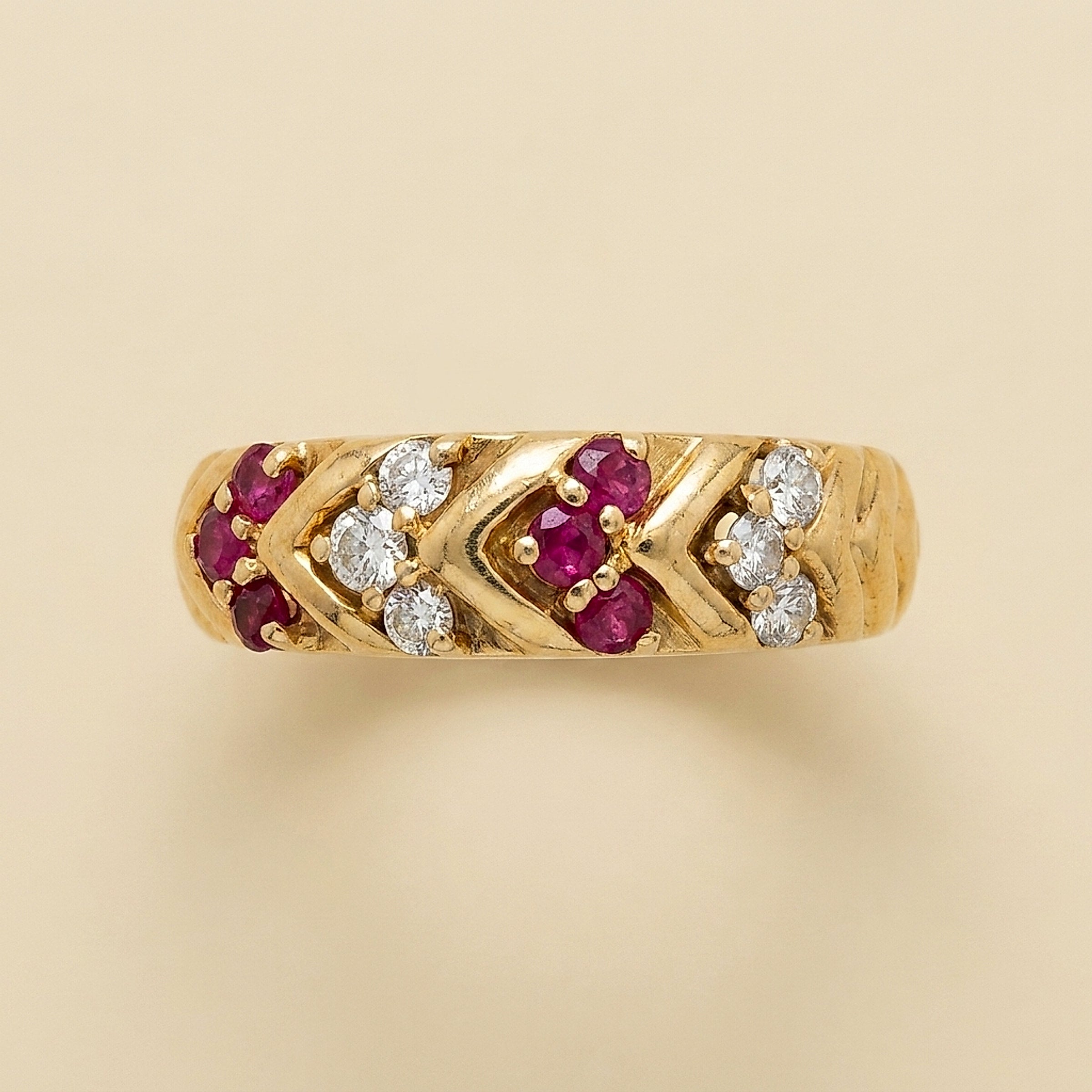 Alternating Ruby & Diamond Band/Ring