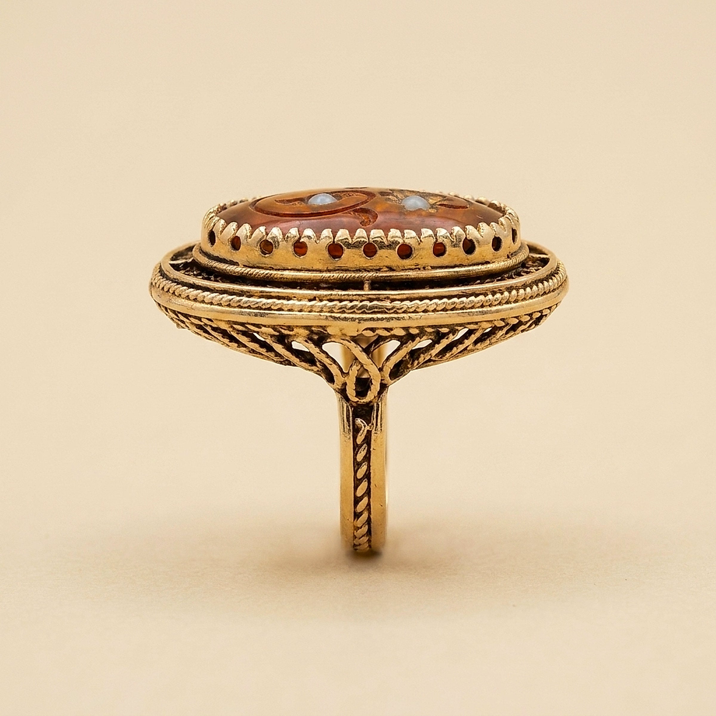 Yellow Gold CARNELIAN RING