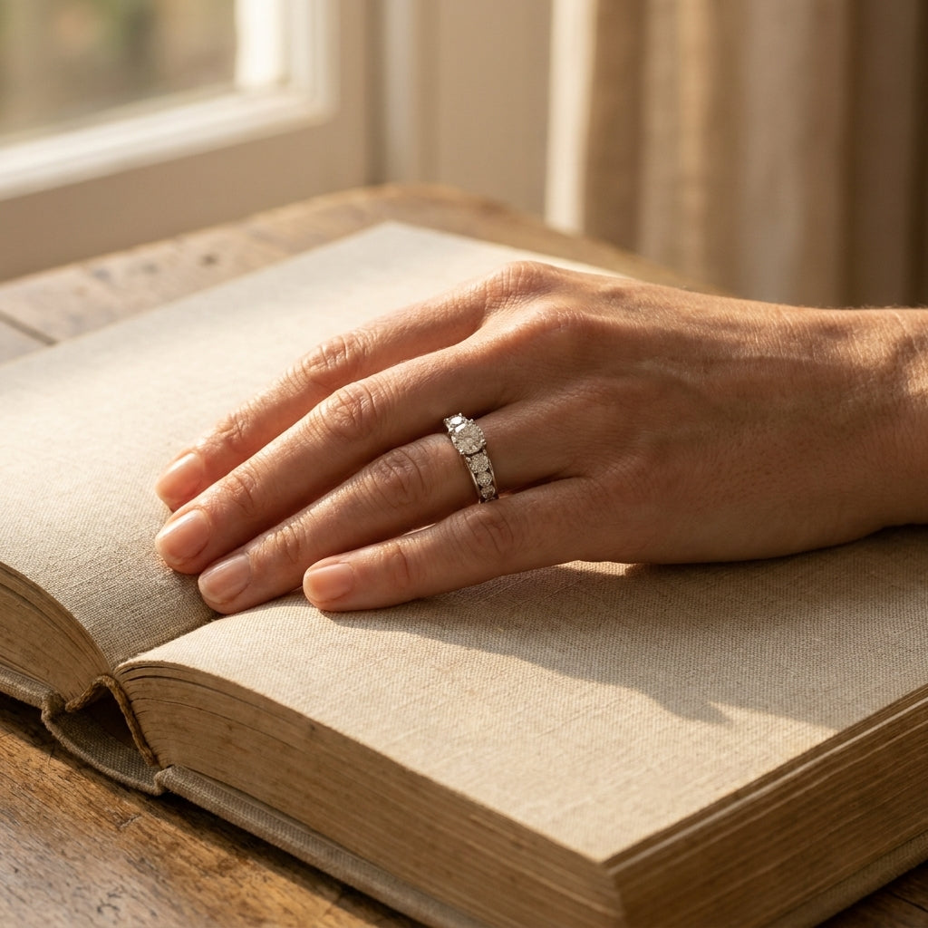 Lucida Style Diamond Engagement Ring - editorial