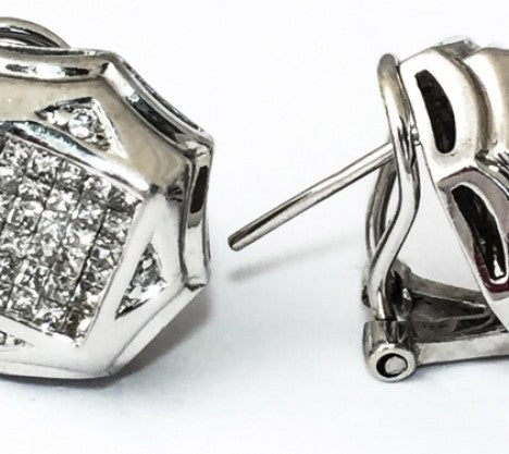 White Gold Kaleidoscope Diamond Earrings – Empire Diamond – view 2