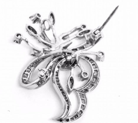 Platinum Diamond Spray Brooch/Pin – Empire Diamond – view 2
