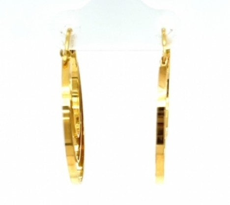 18K Yellow Gold Graduated Circle Earrings – Empire Diamond – view 3