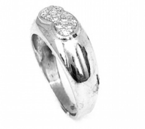 White Gold Pave Diamond Cluster Ring – Empire Diamond