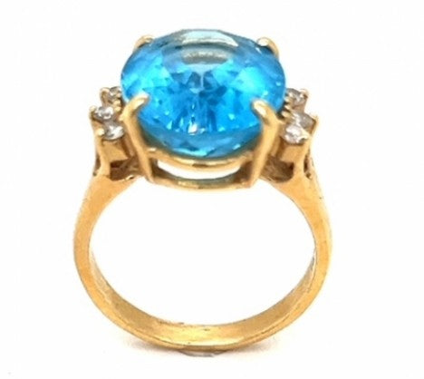 Oval Synthetic Spinel & Diamond Ring – Empire Diamond – view 4