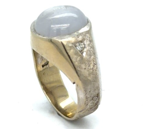Gentleman's White Gold Natural Cabochon Star-Sapphire Ring – Empire Diamond – view 2
