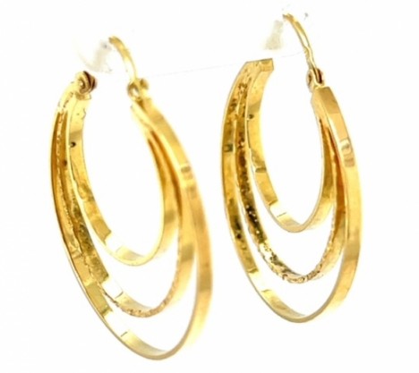 18K Yellow Gold Graduated Circle Earrings – Empire Diamond