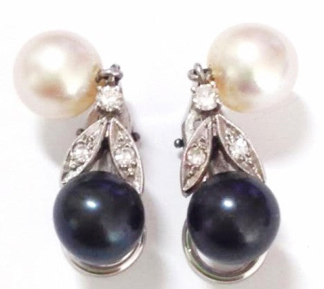 Black & White Pearl Earrings – Empire Diamond