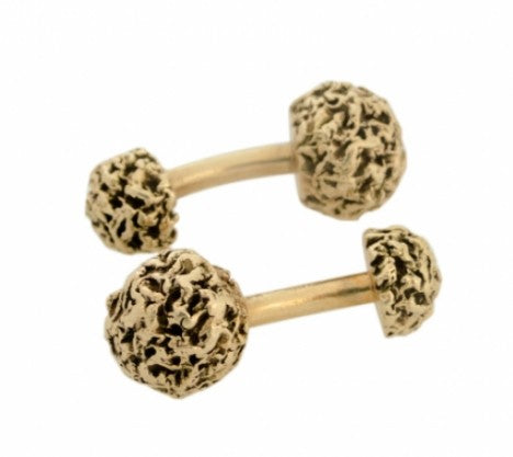 Tiffany 14K Nugget Cuff Links – Empire Diamond – view 2