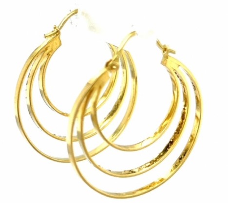 18K Yellow Gold Graduated Circle Earrings – Empire Diamond – view 2