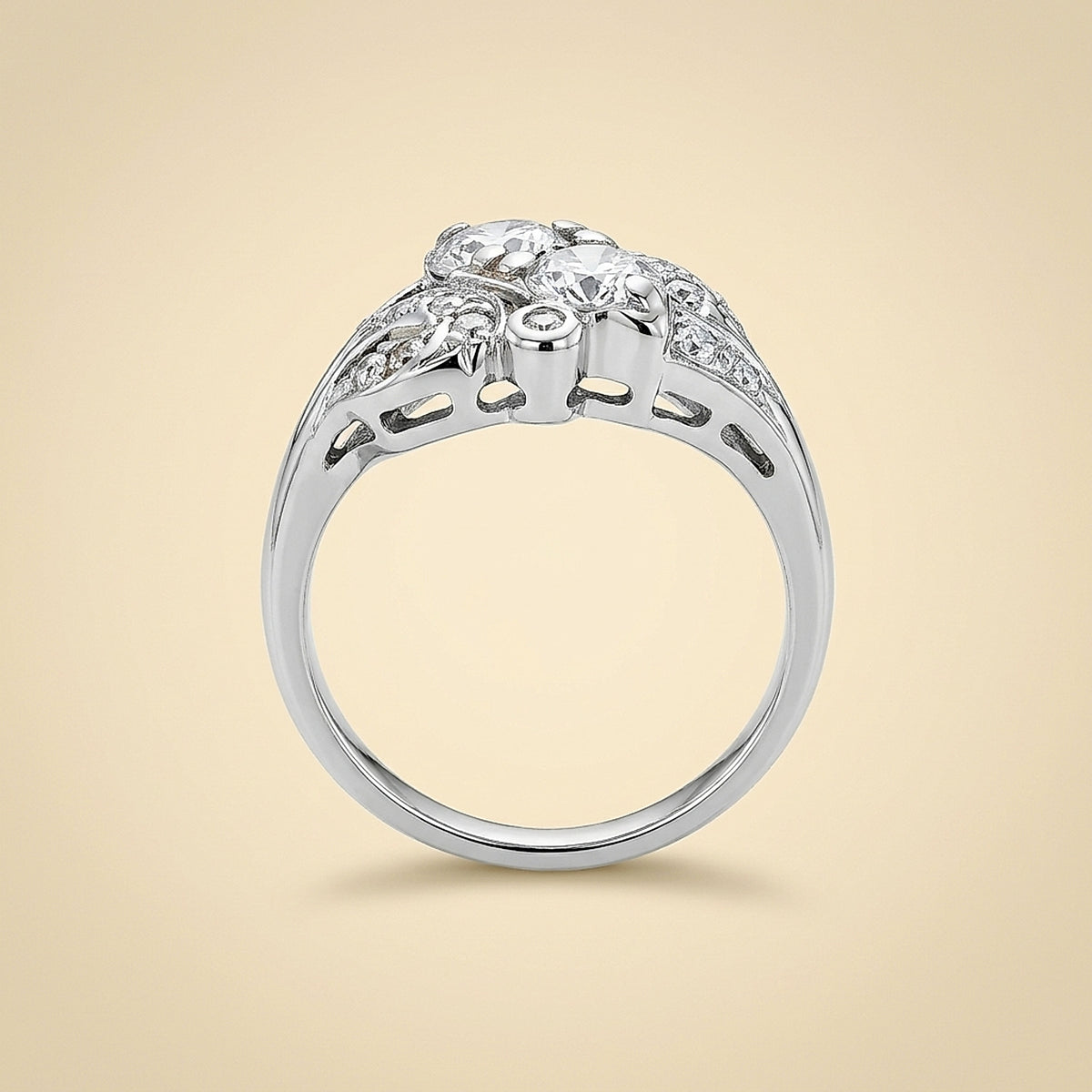 White Gold Diamond Cocktail Ring