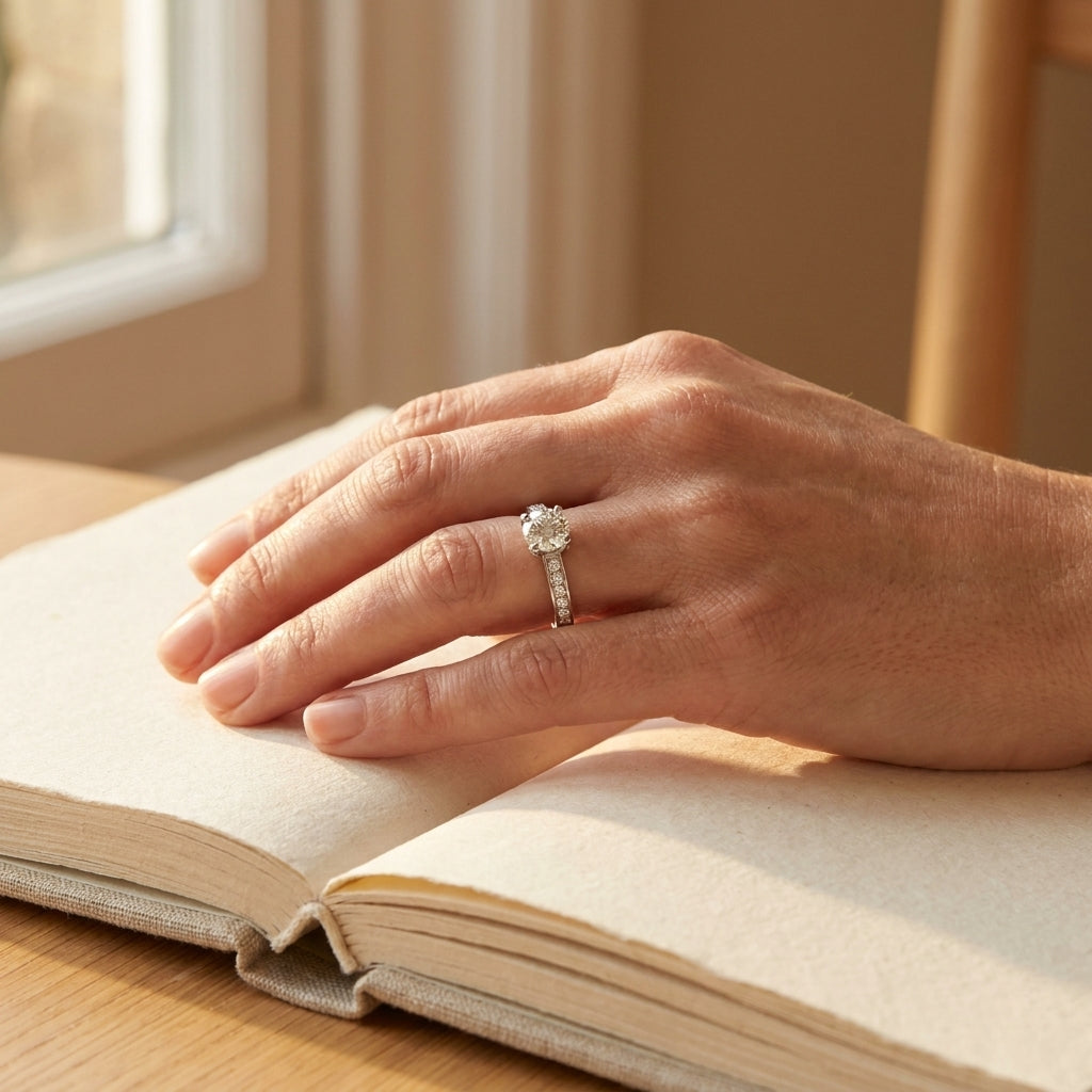 Tiffany & Co. Platinum Diamond Ring - editorial