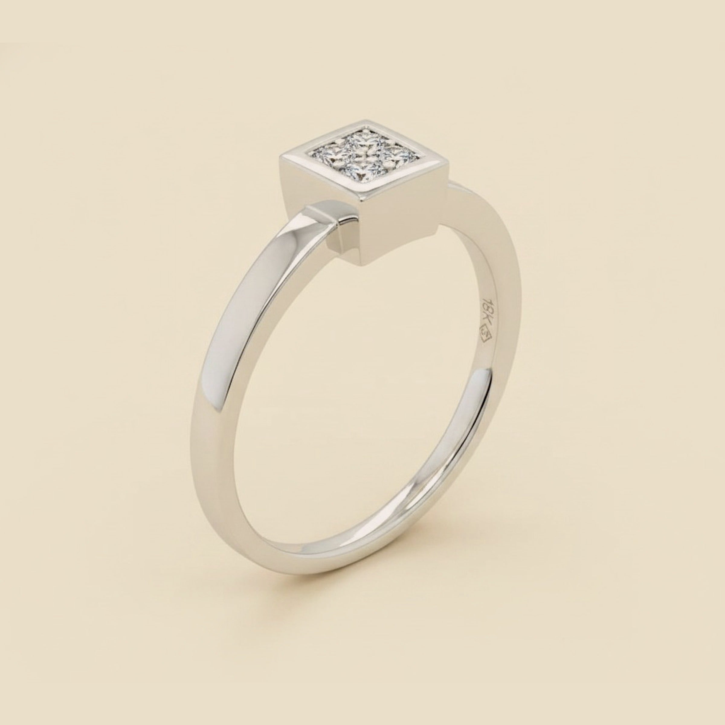 Invisibly Set, Diamond Engagement Ring