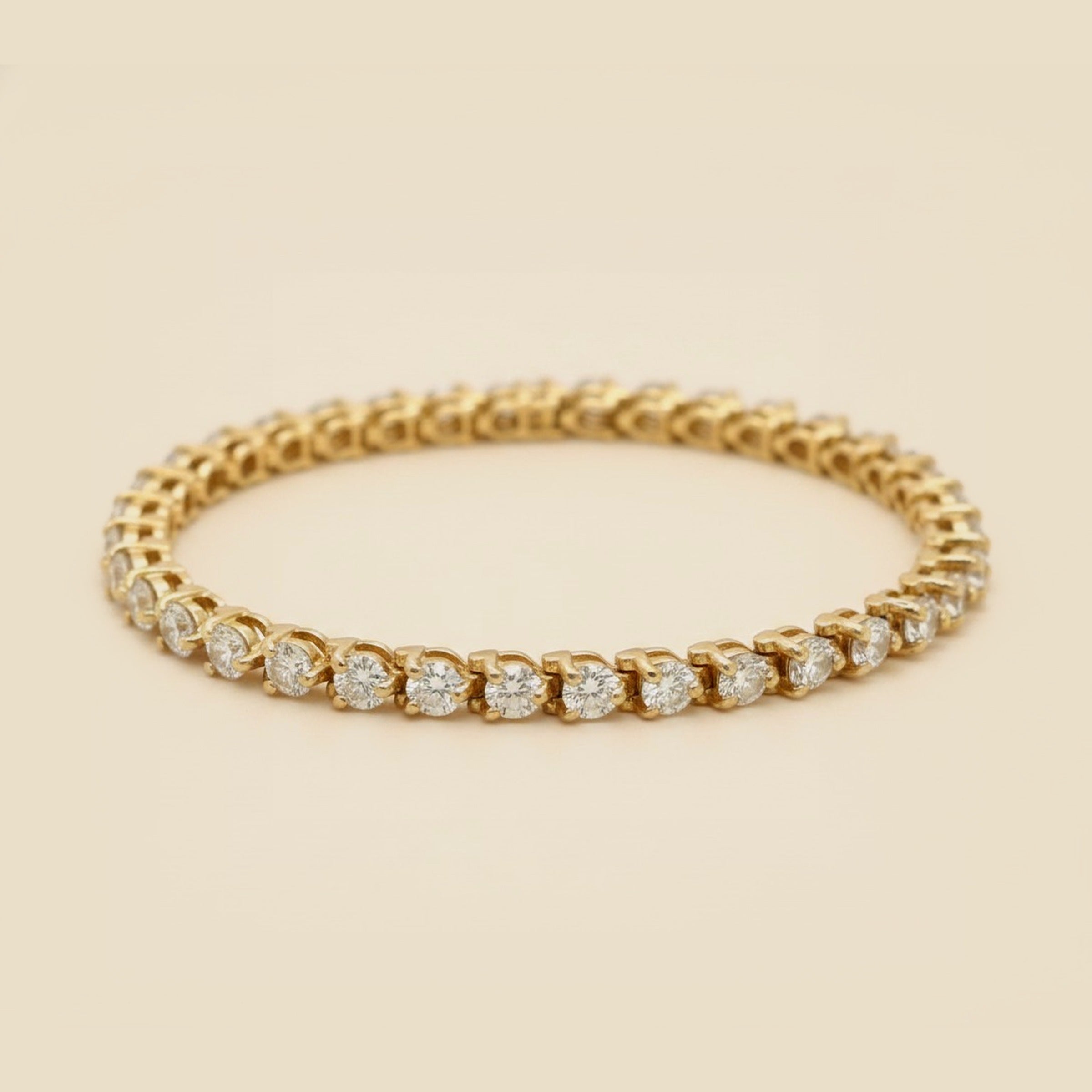 Yellow Gold Diamond Tennis Bracelet