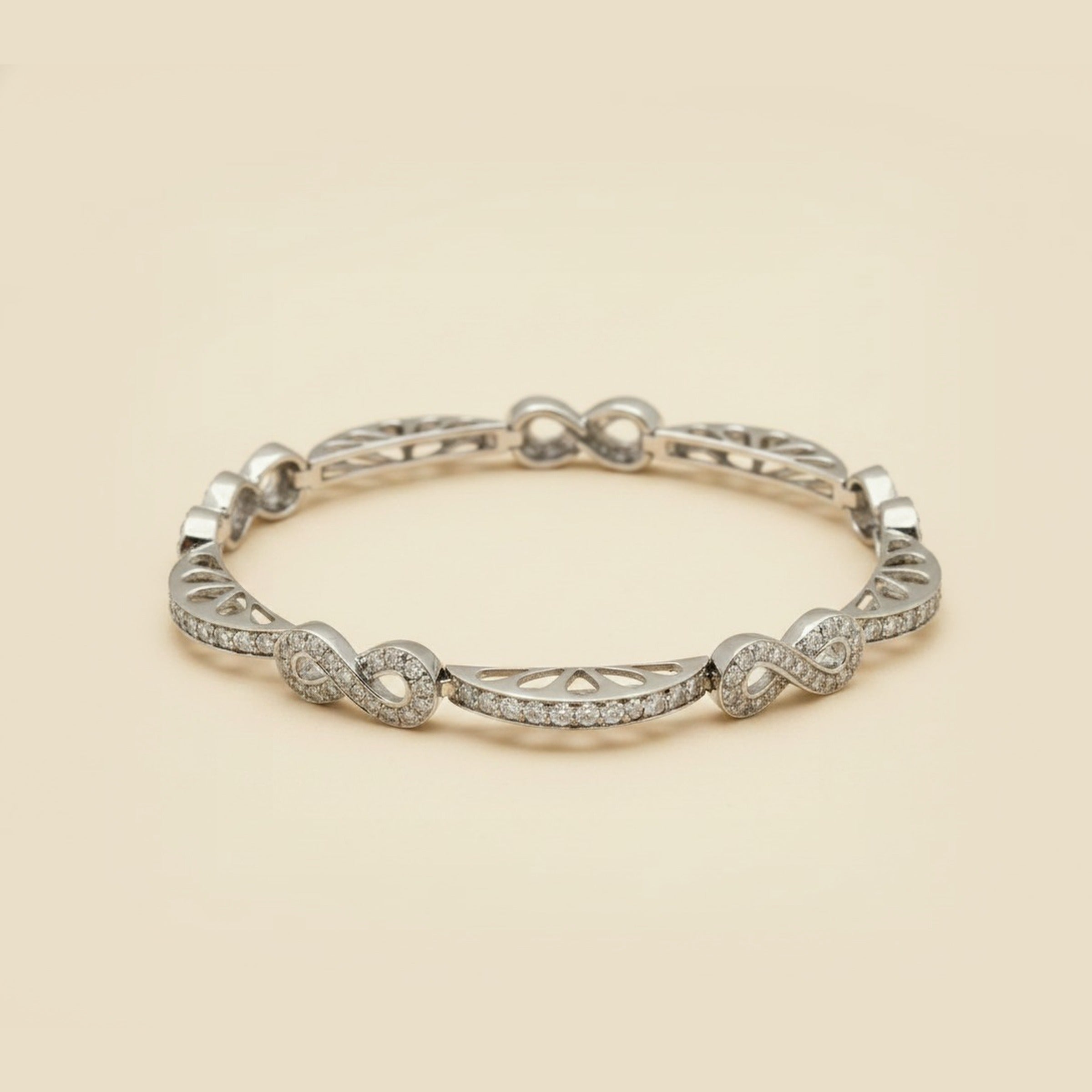 White Gold Chocolate and White Diamond Bracelet