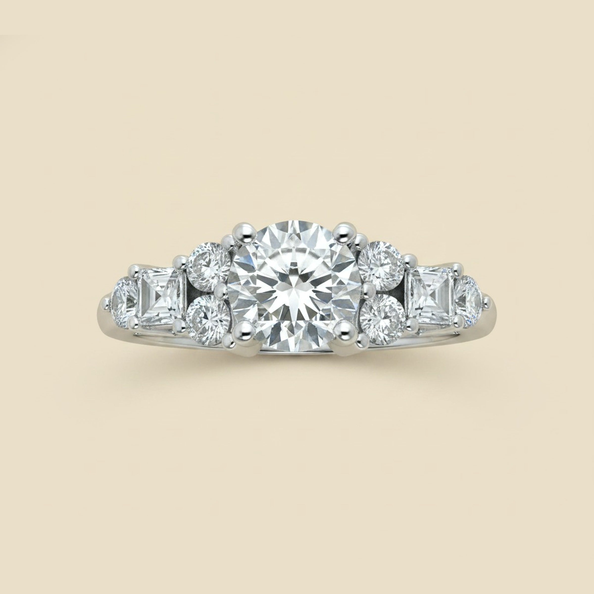 Platinum Diamond Engagement Ring 1.00cts.
