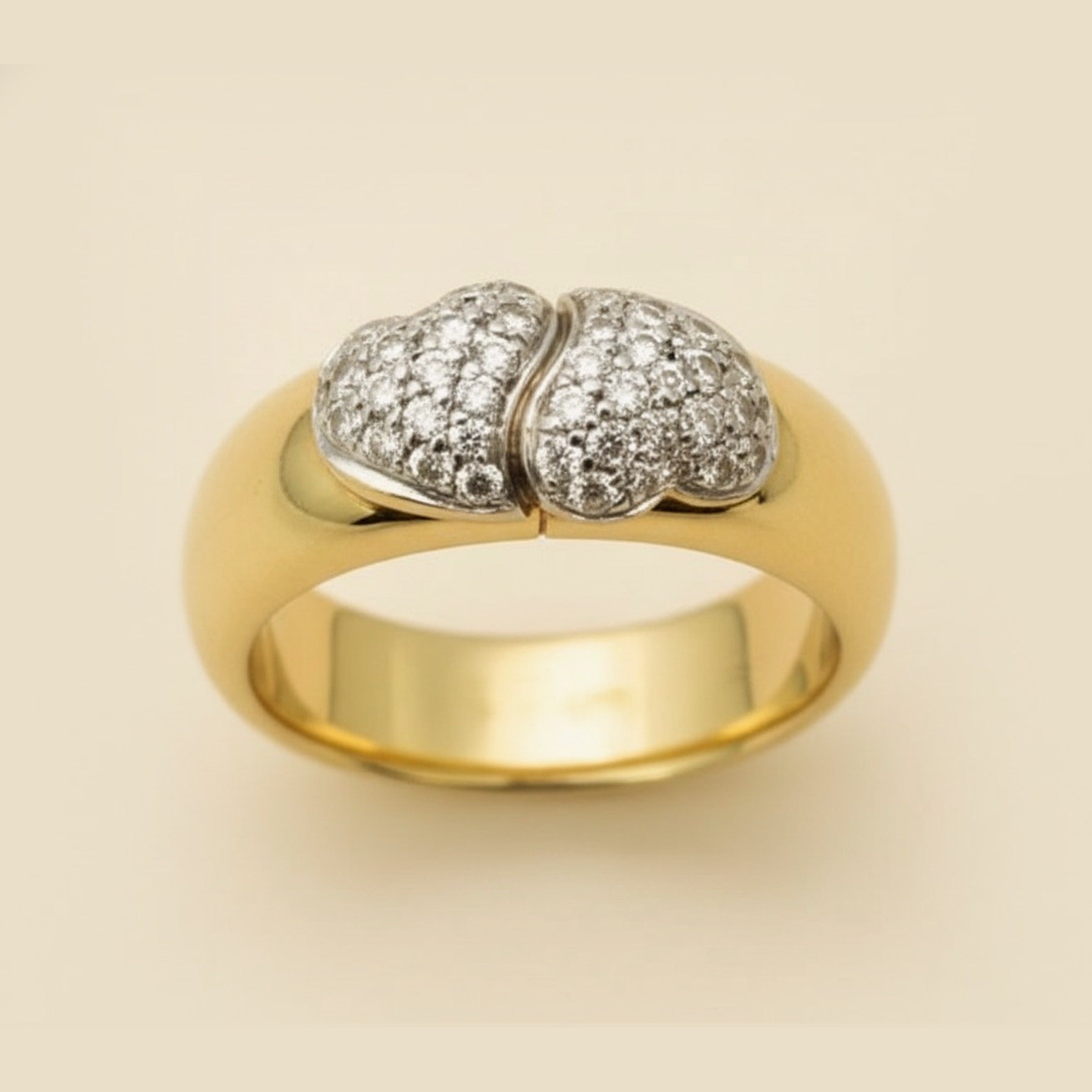 Two Tone I Love You Ring within a Ring