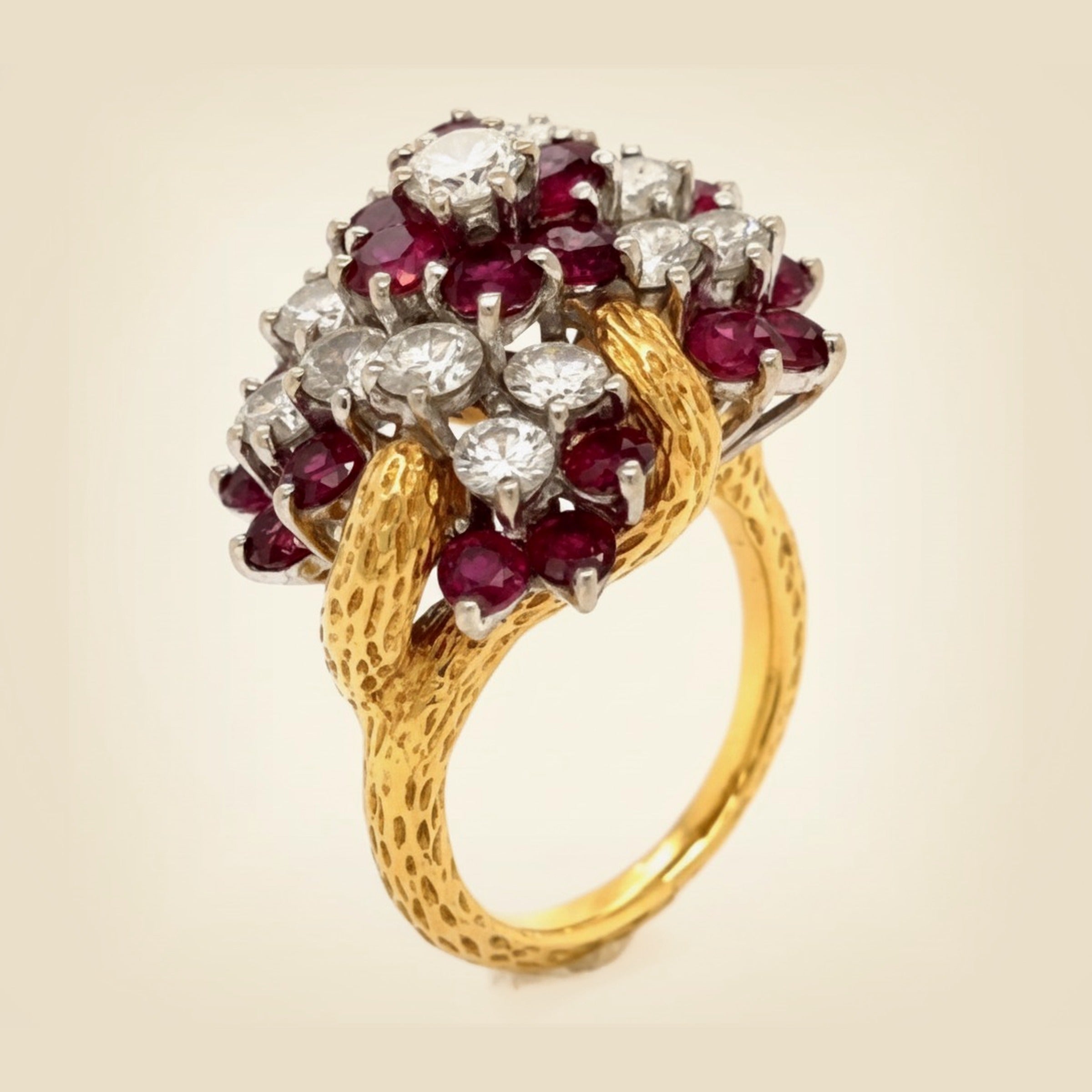 Ruby & Diamond Cocktail Ring