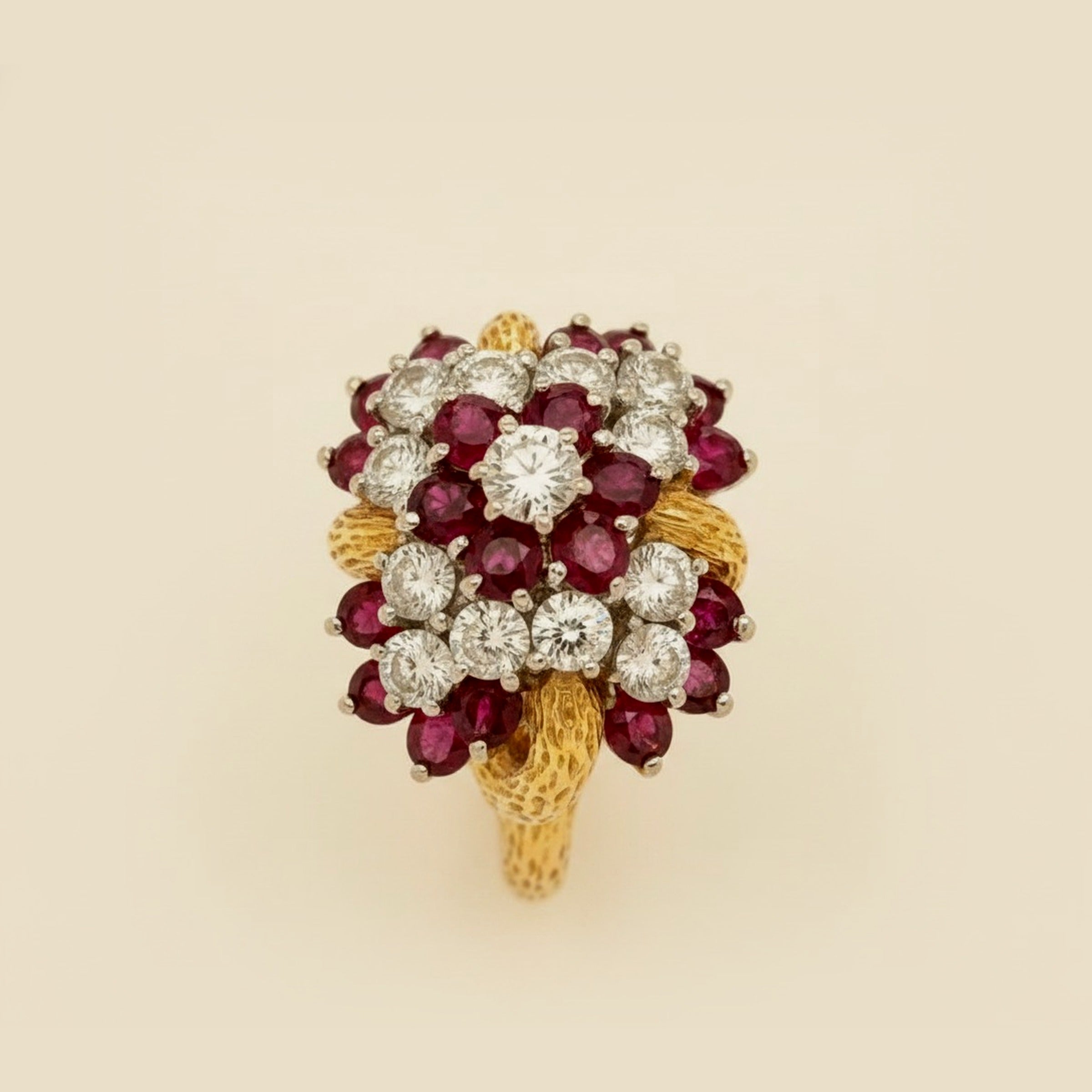 Ruby & Diamond Cocktail Ring