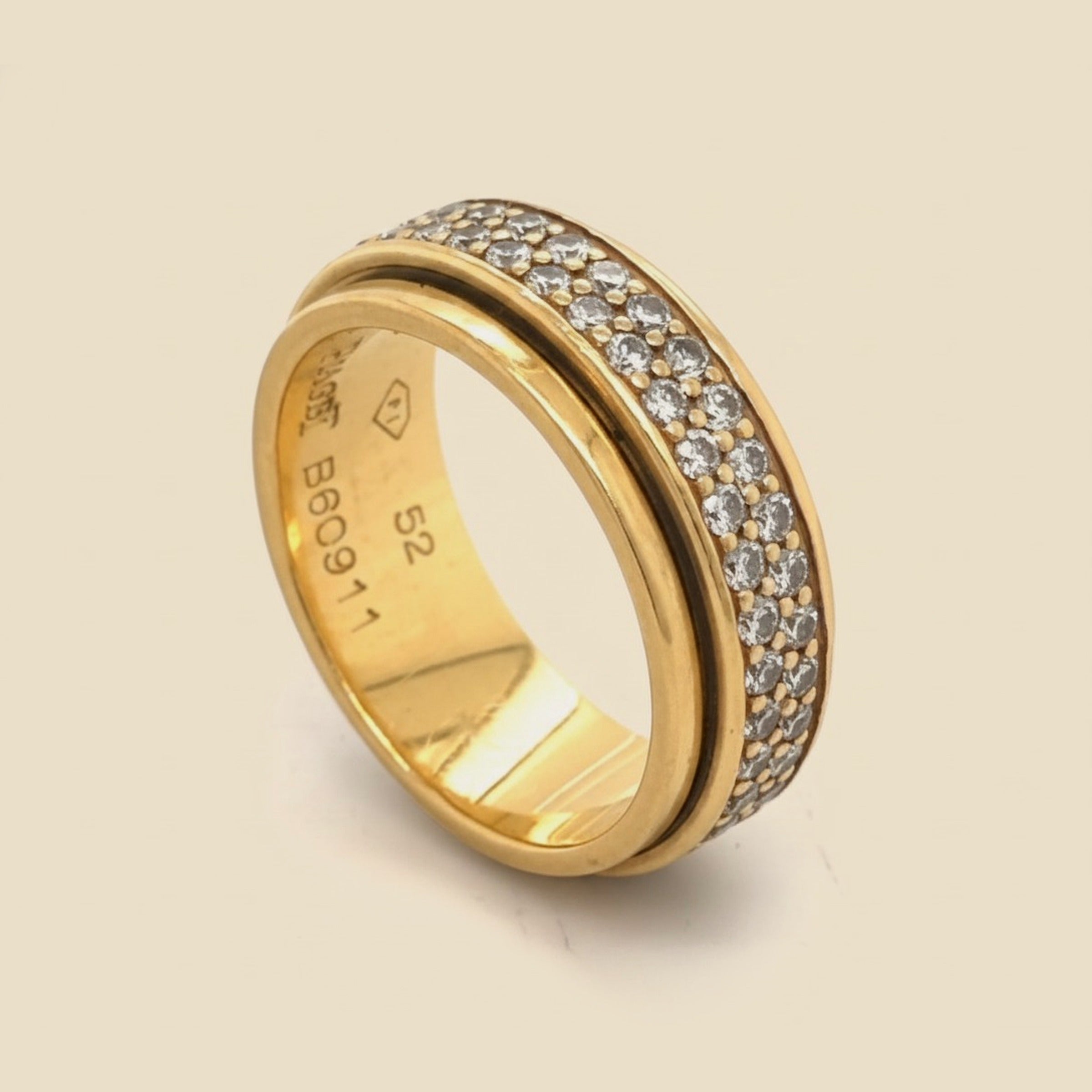 Piaget "Possession" Yellow Gold 2-Row Diamond Band Ring