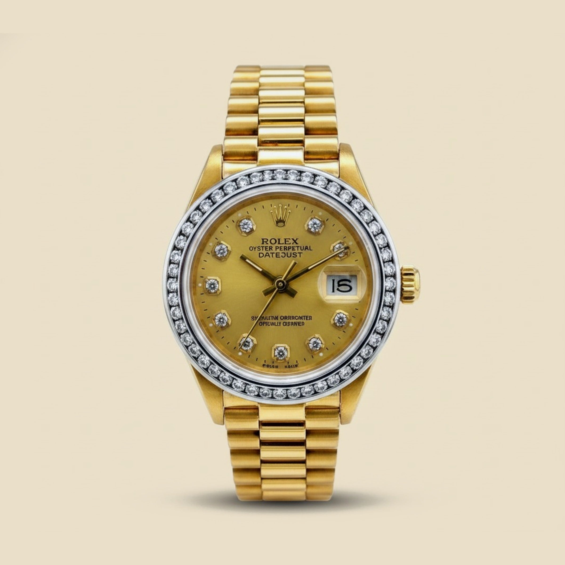 Rolex Lady-Datejust President in Yellow Gold