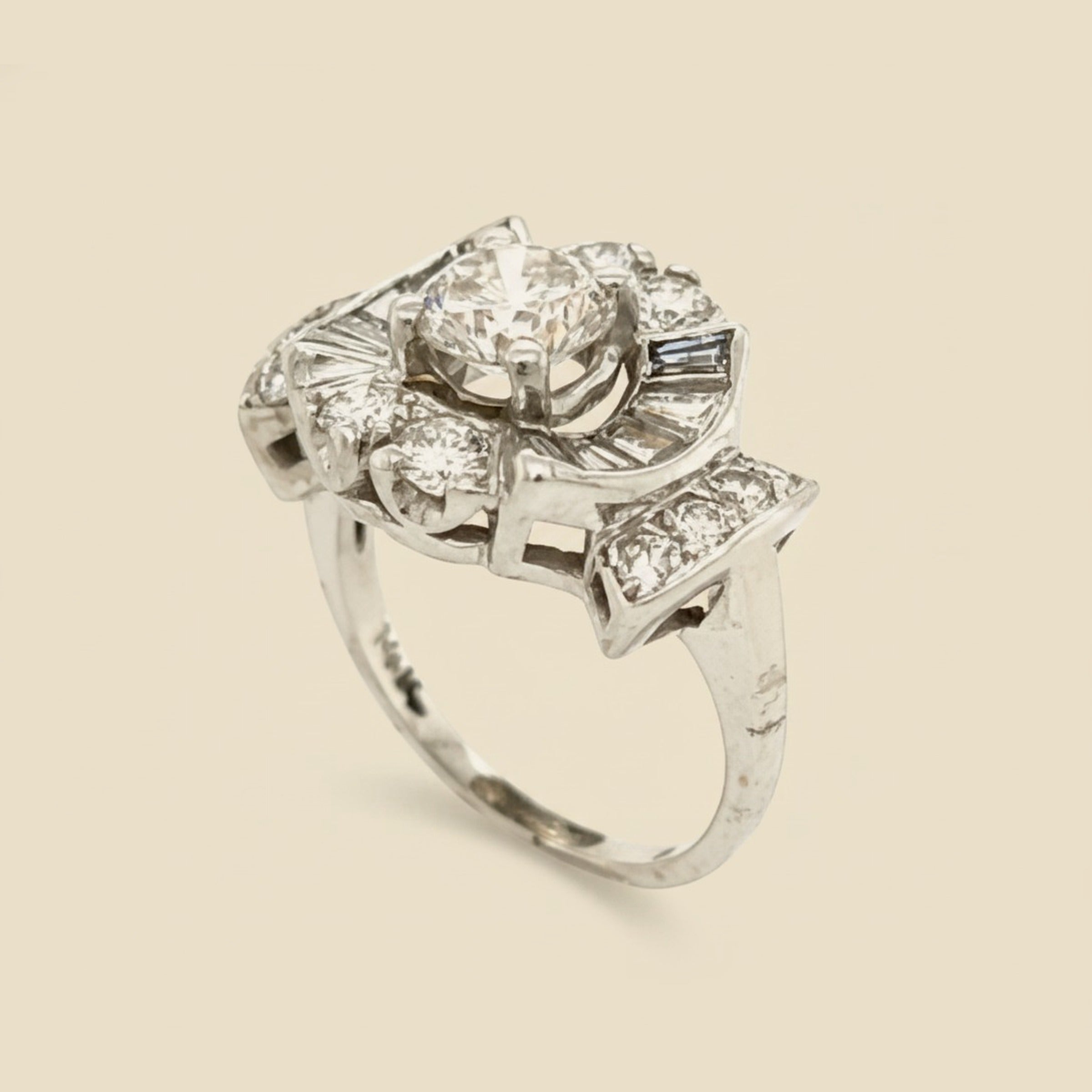 White Gold Diamond Bowtie Ring