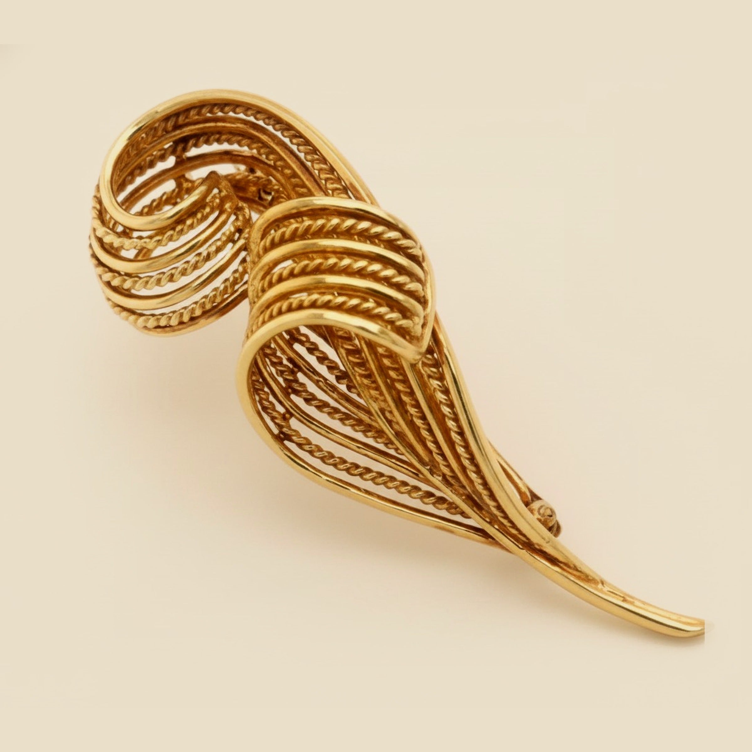 Tiffany 18k Yellow Gold Flower Pin