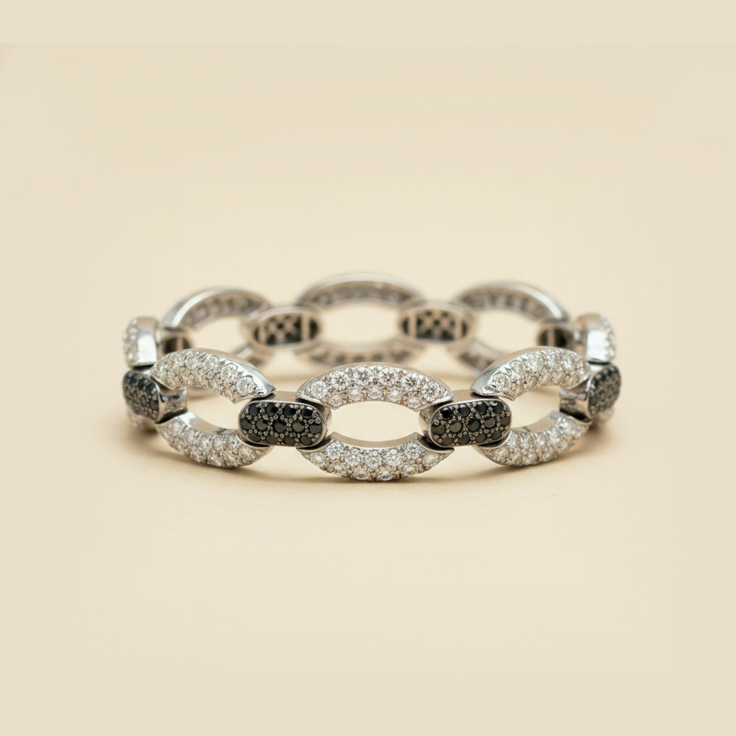 White Gold Black & White Diamond Bracelet