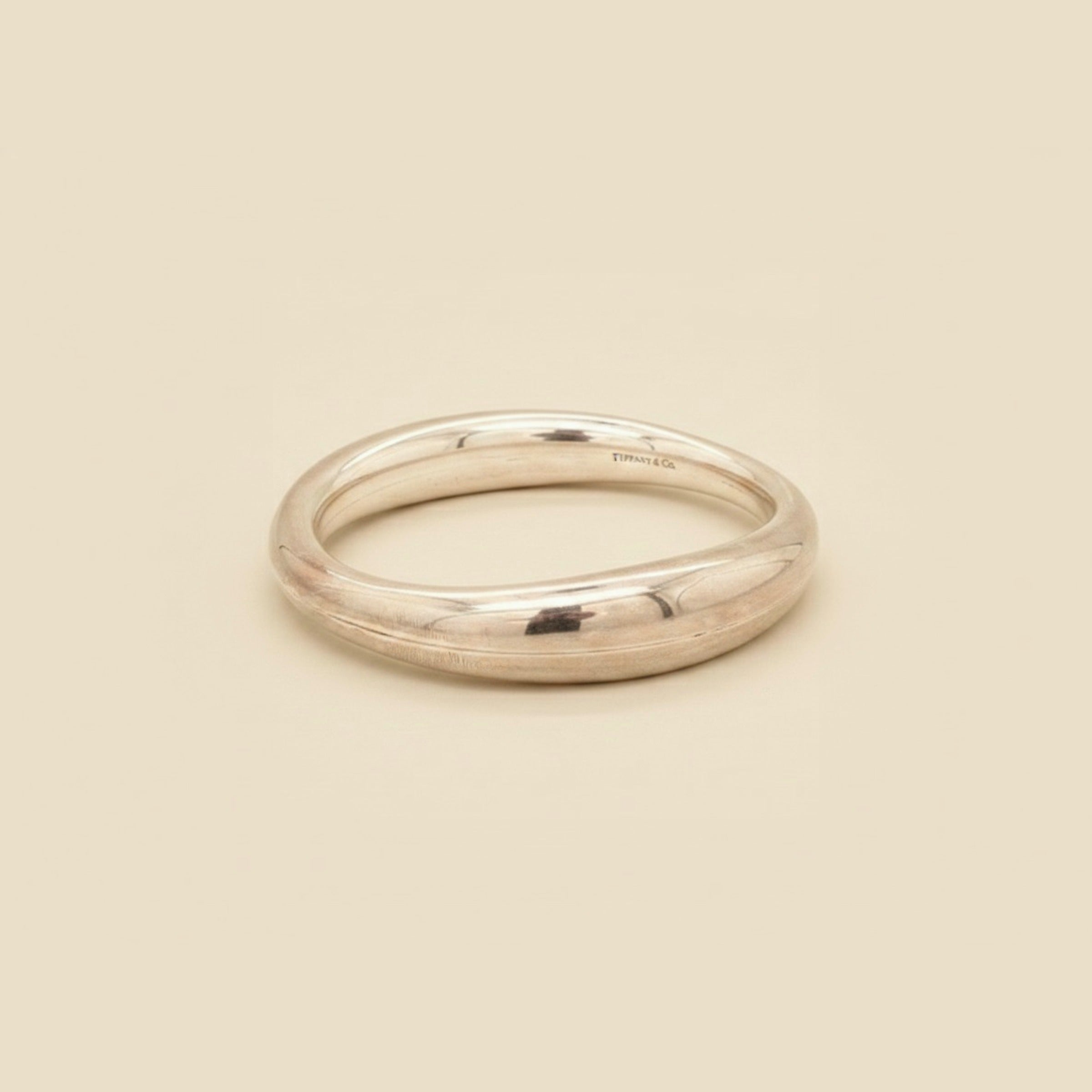 Tiffany & Co. Oval Silver Bangle Bracelet