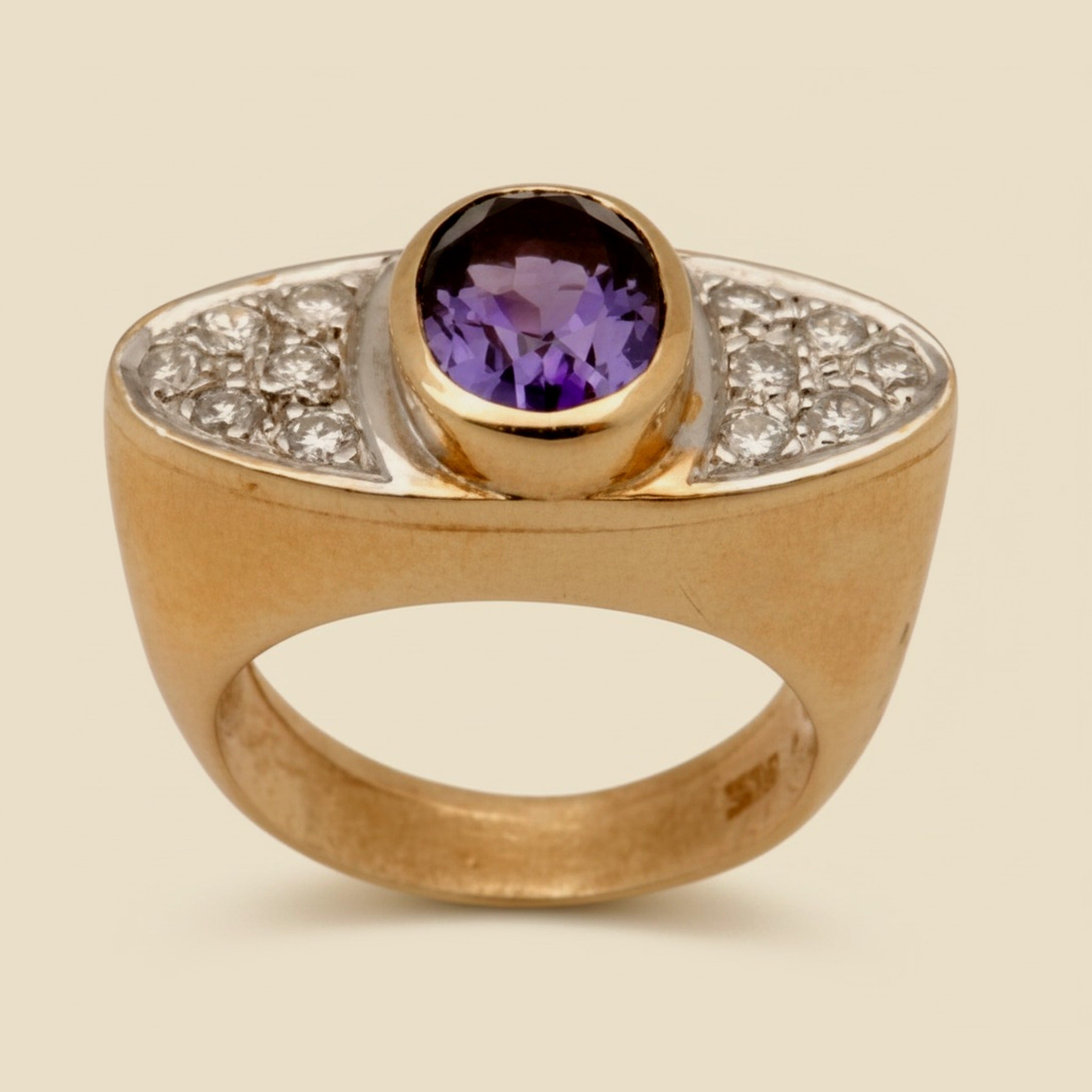 Amethyst and Diamond Cocktail Ring – Empire Diamond