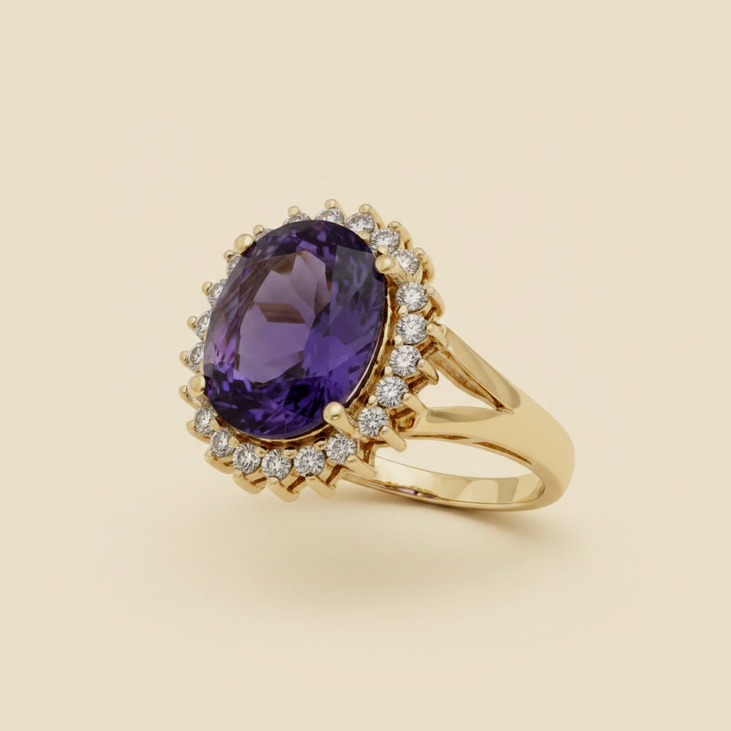 Amethyst and Diamond Cocktail Ring – Empire Diamond