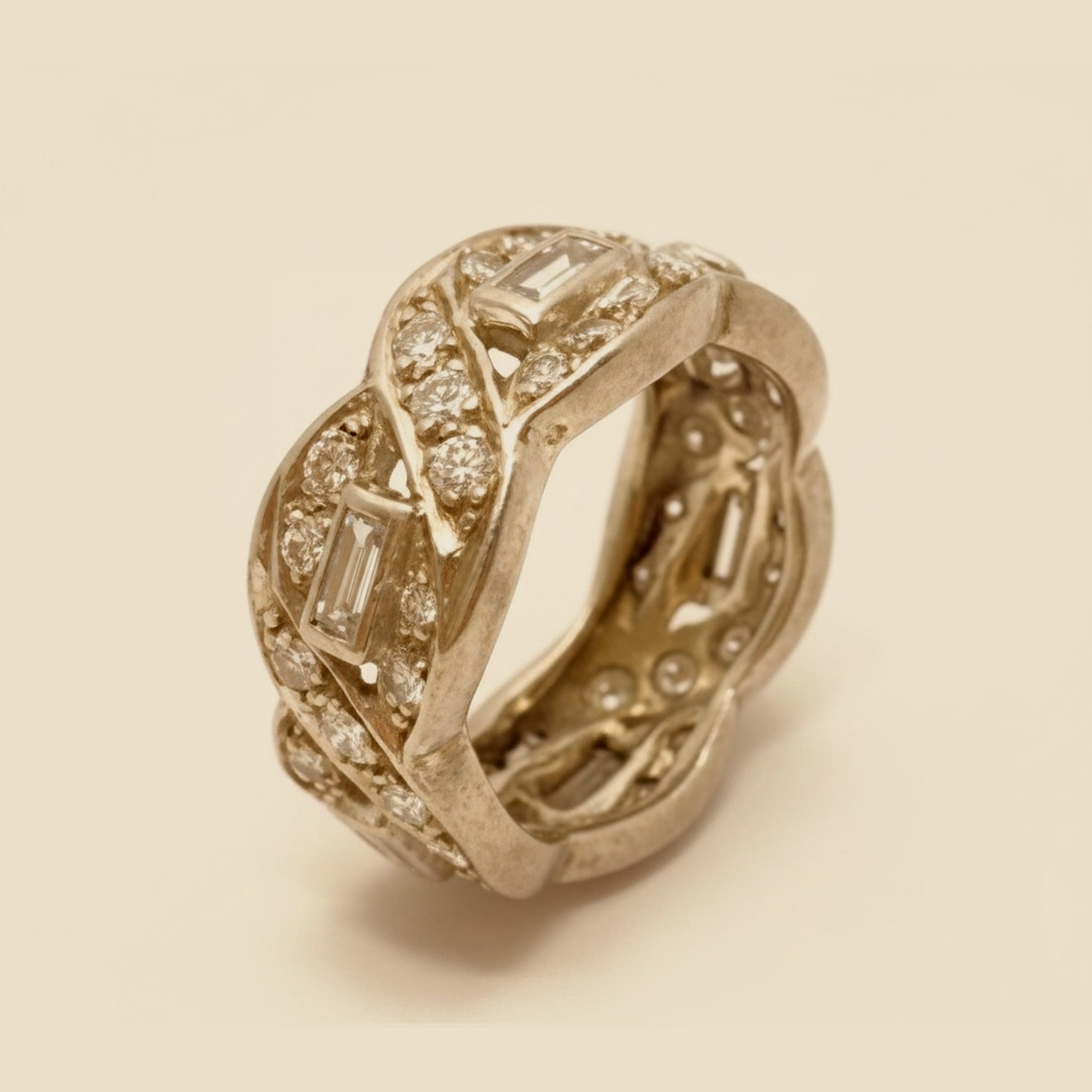 Art Deco Platinum Diamond Eternity Band – Empire Diamond