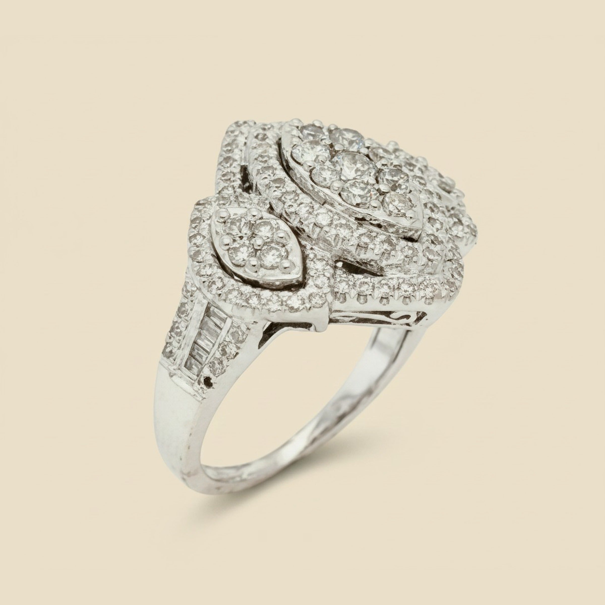 Diamond Cluster Cocktail Ring – Empire Diamond – view 2