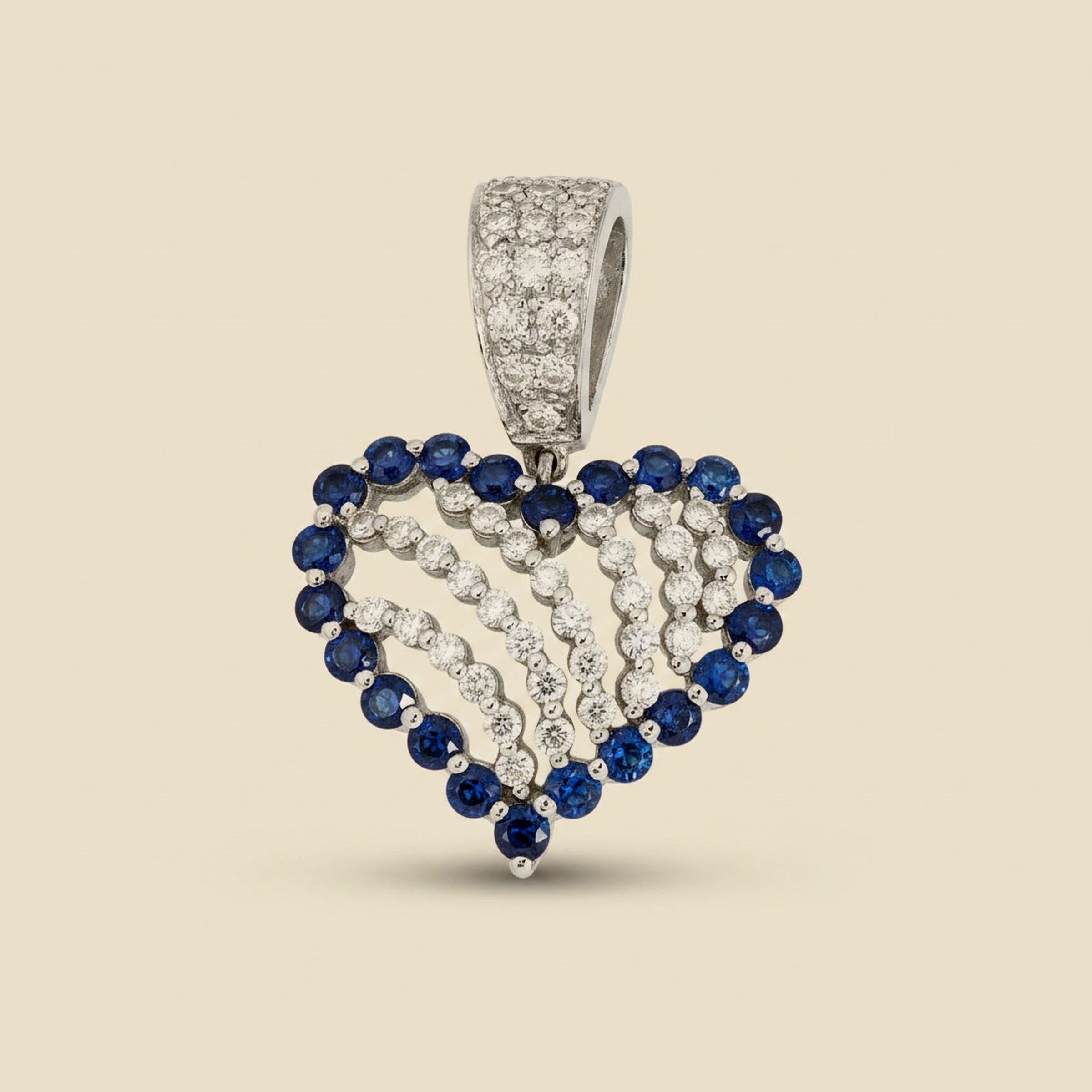 Diamond & Sapphire Heart Pendant – Empire Diamond