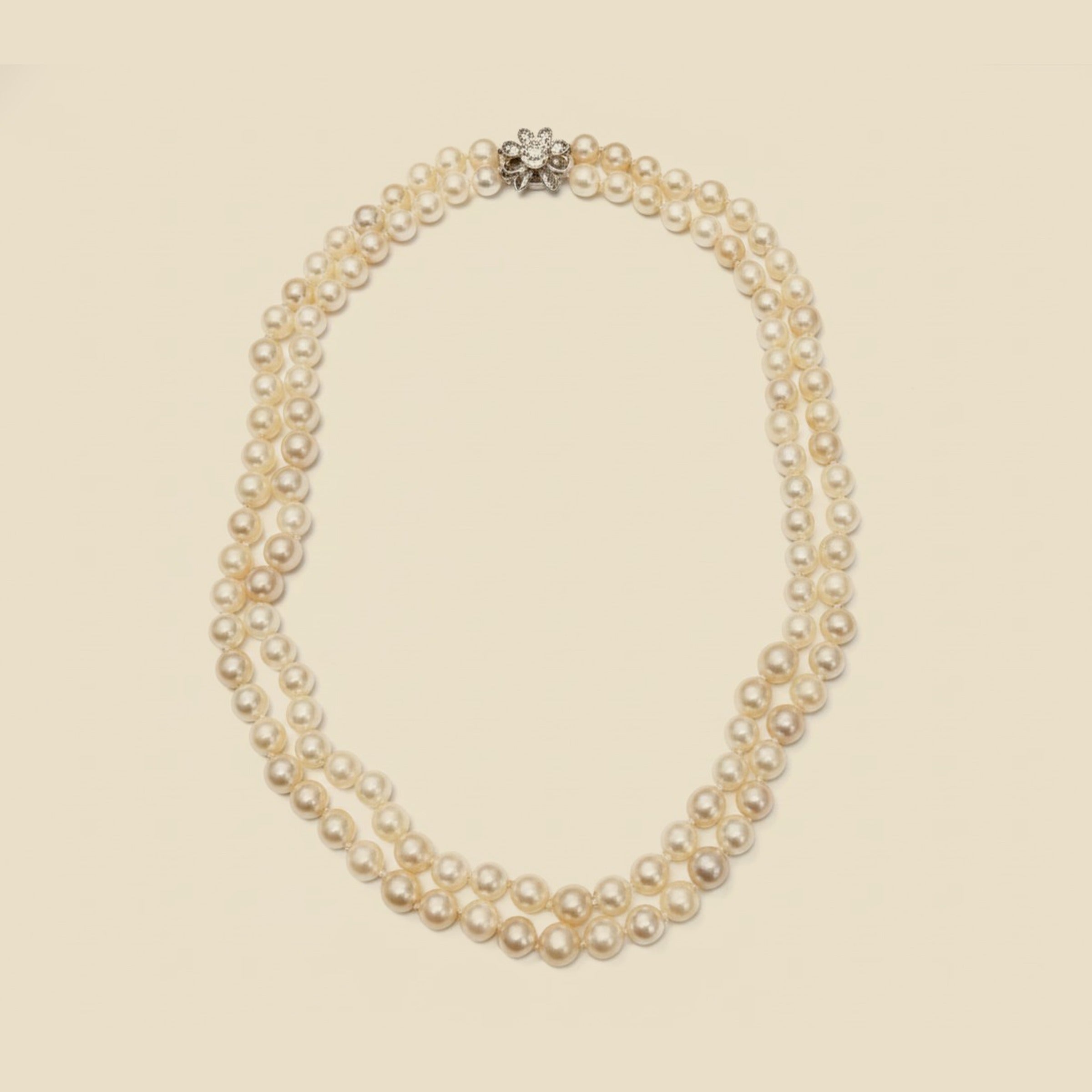 Double Strand Cultured Pearl Necklace