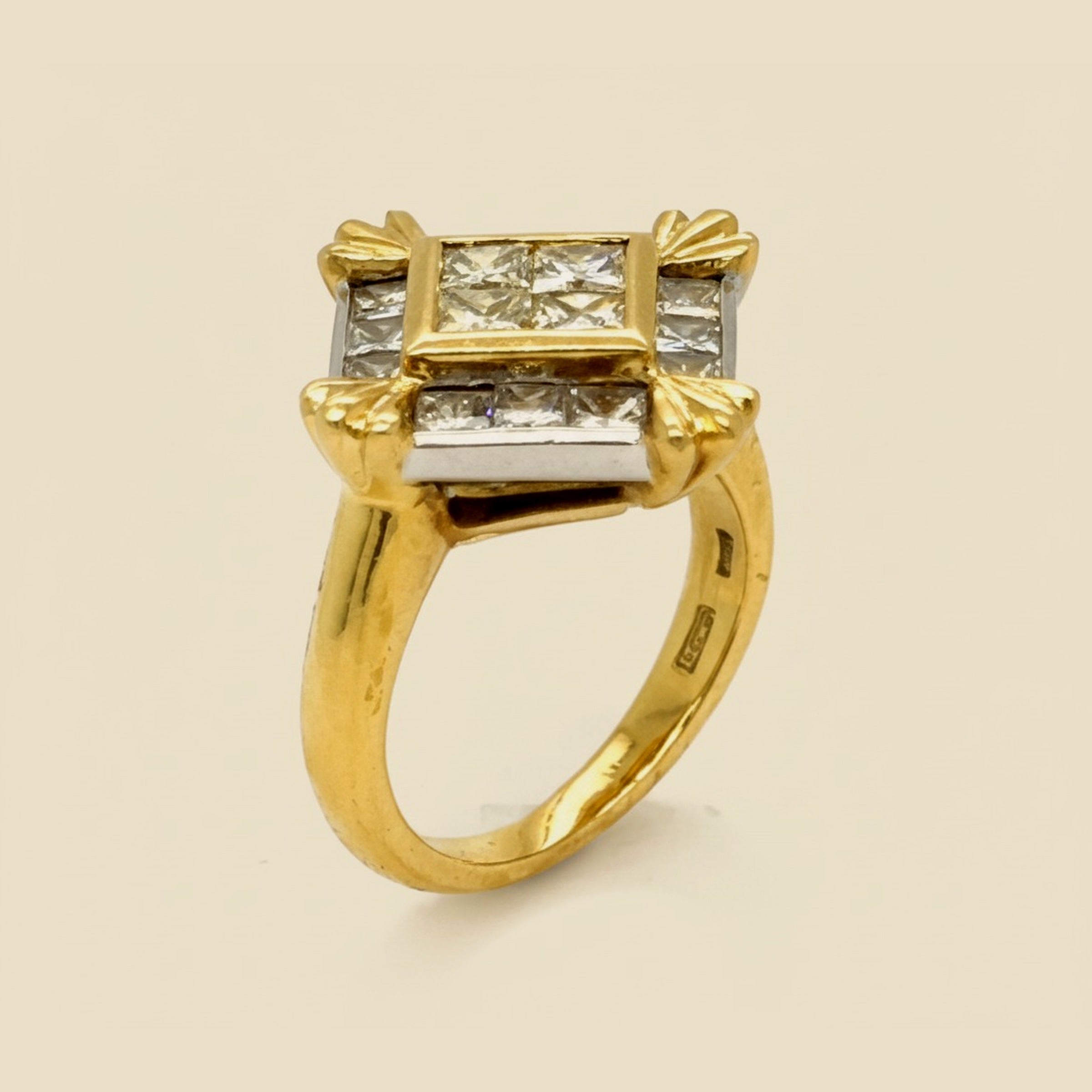 Fortunoff Yellow/White Gold Diamond Cocktail Ring – Empire Diamond