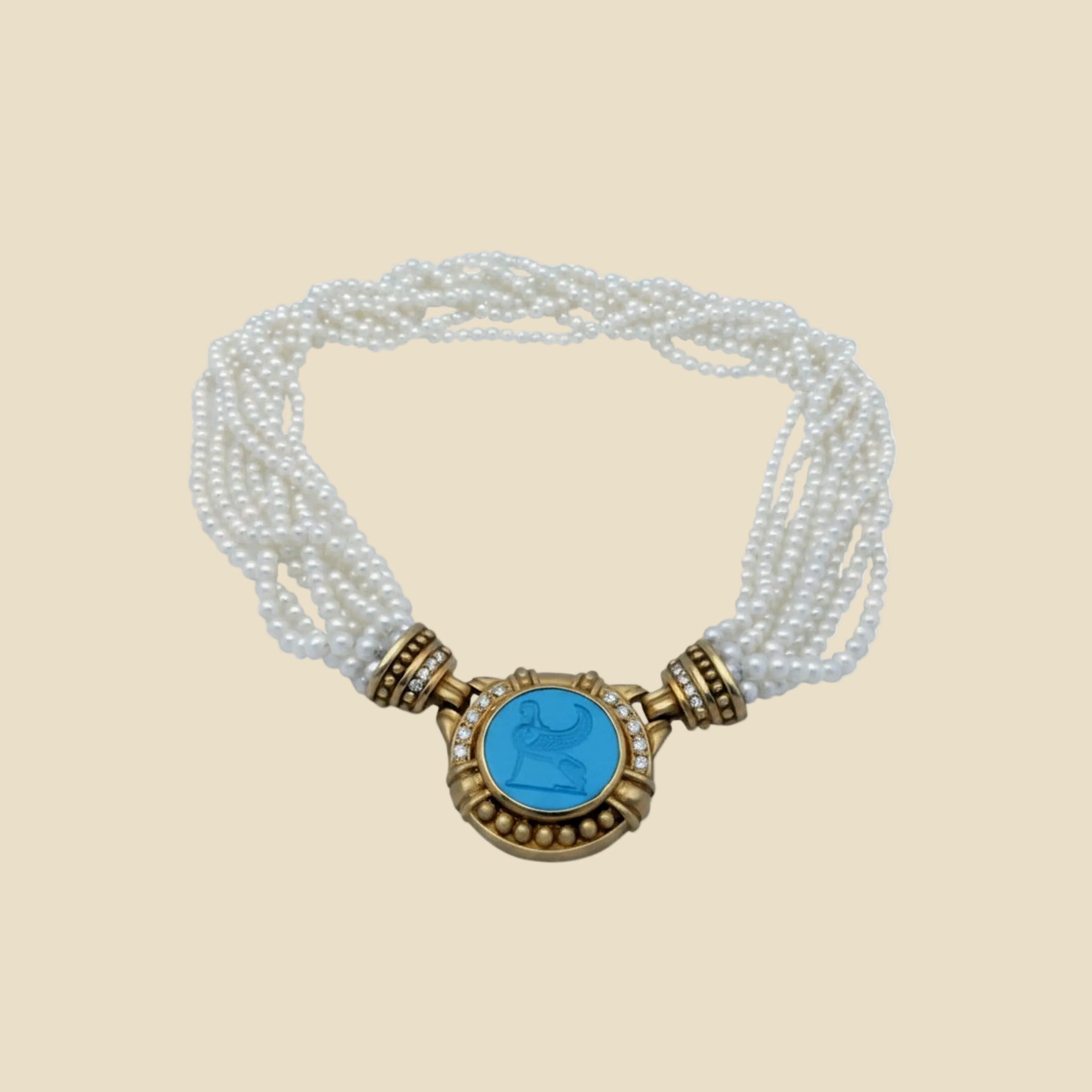 Judith Ripka Multi-Strand of Cultured Pearl Choker