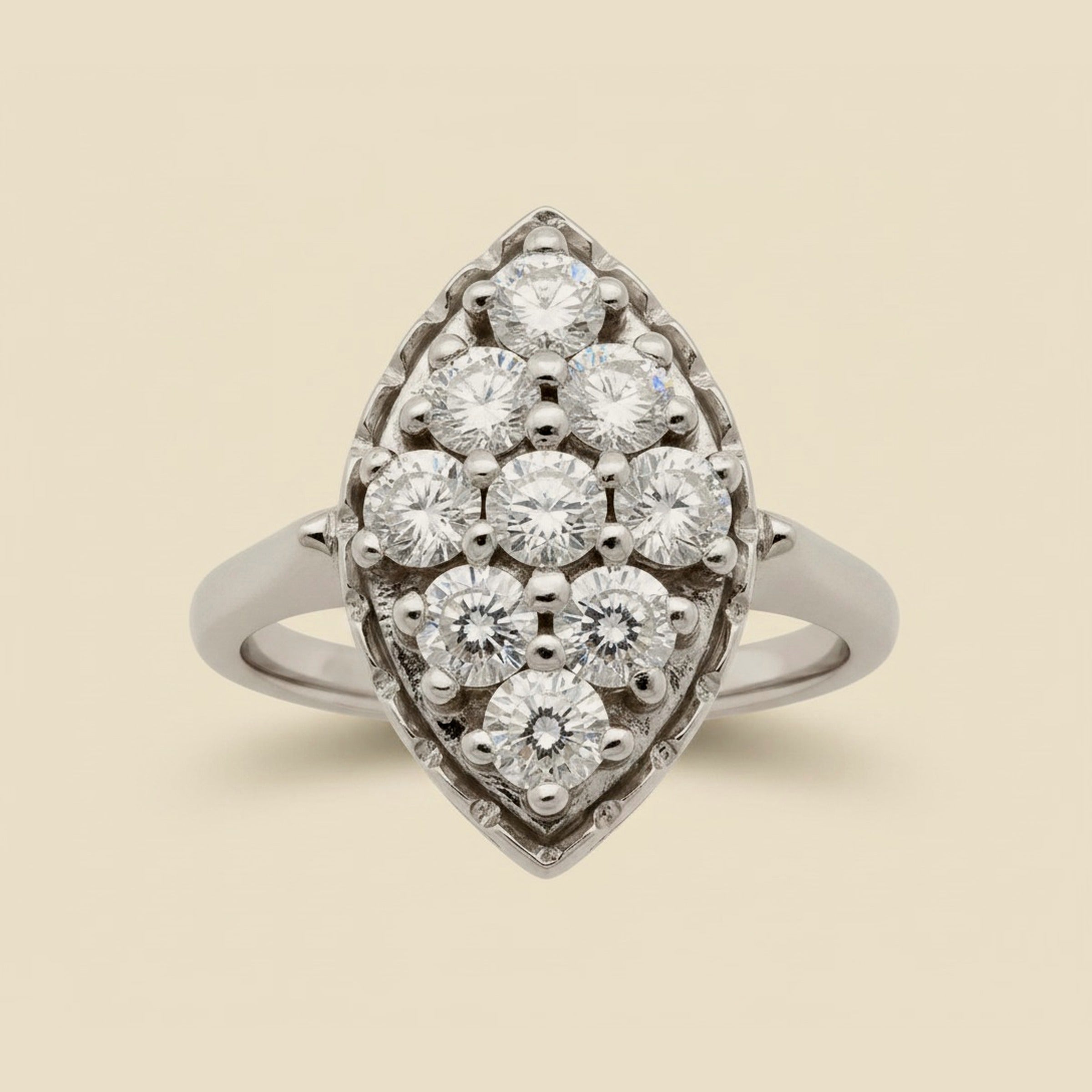 Lady's Diamond Cluster Ring – Empire Diamond – view 2