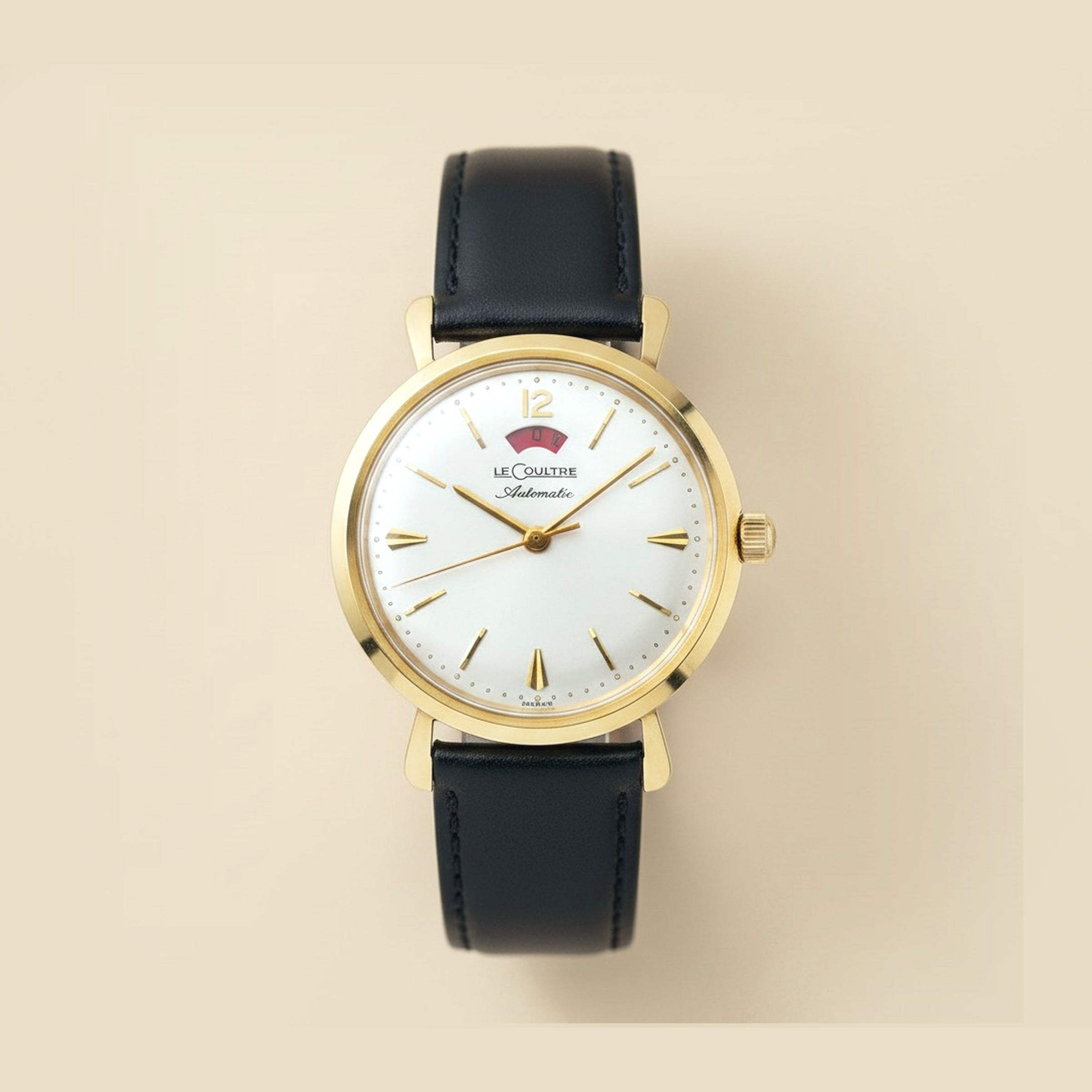 LeCoultre 14k Yellow Gold Power Reserve Watch