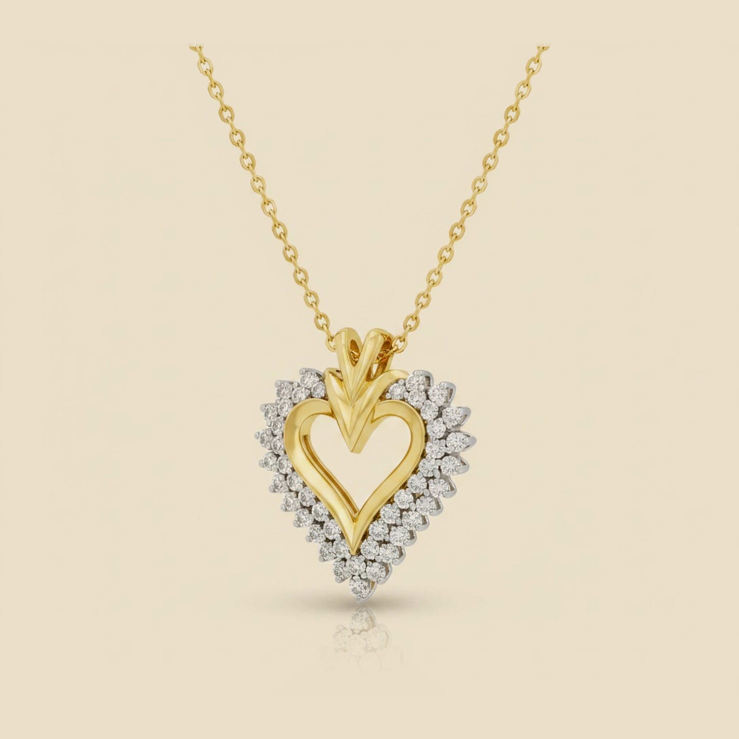 Michael Anthony Yellow Gold Diamond Heart Pendant – Empire Diamond