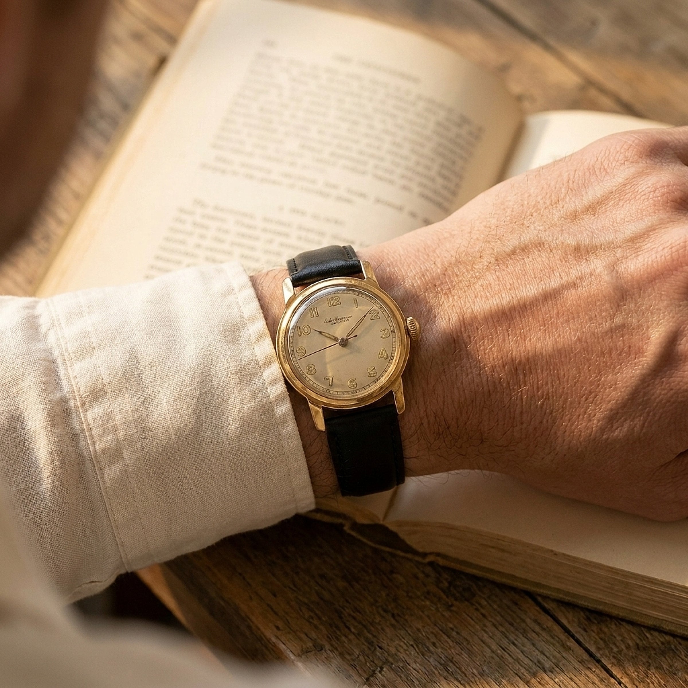 Vintage Jules Jurgensen 14K Yellow Gold Mechanical Watch