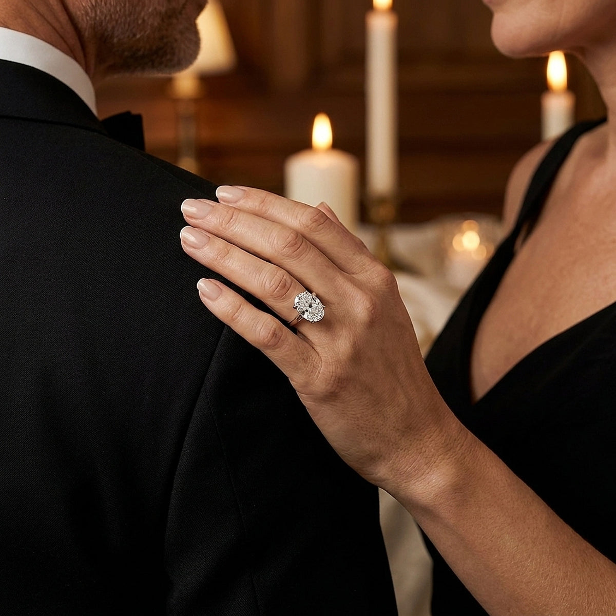 6.38ct. Oval Diamond Platinum Solitaire Ring