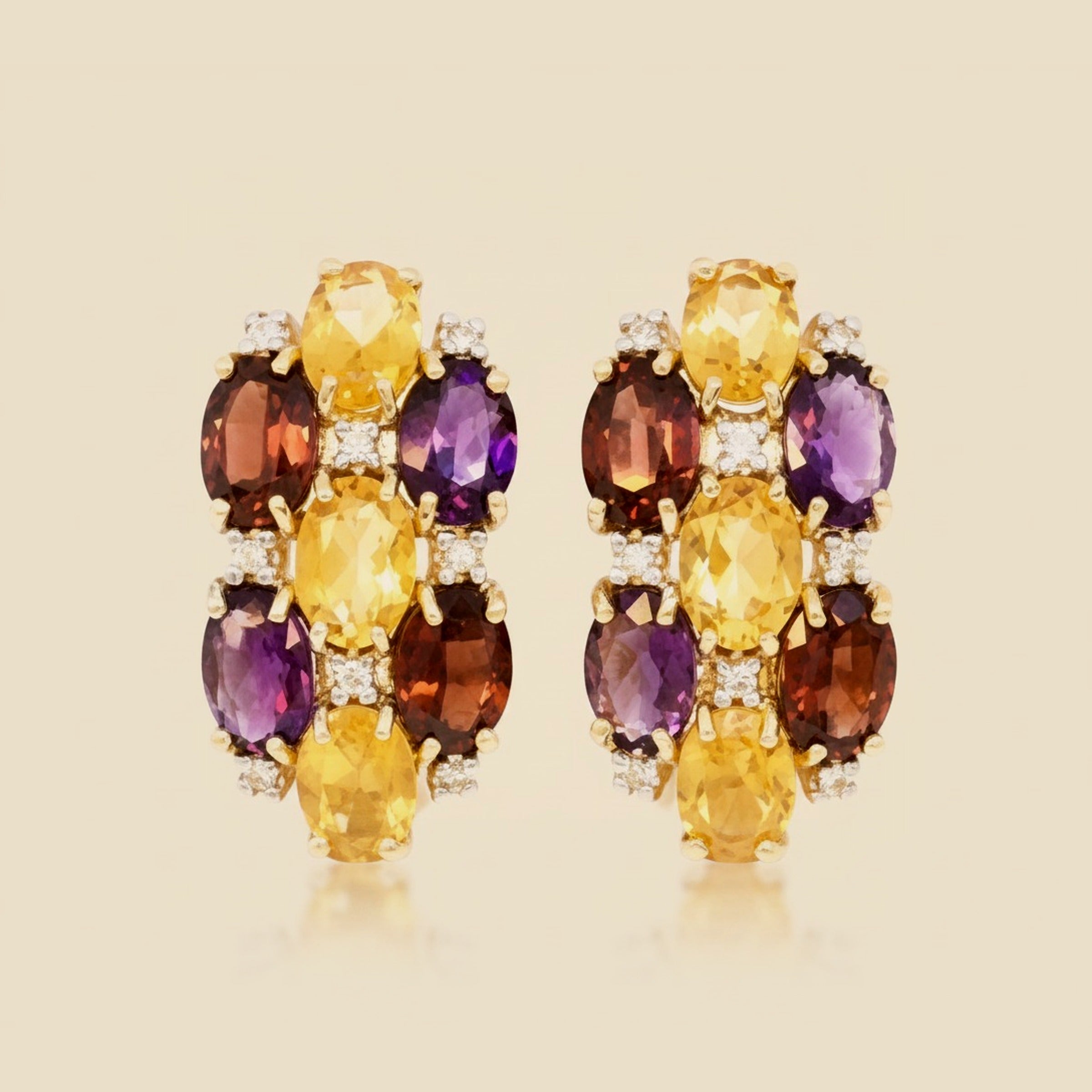 Multi-Stone Cluster Earrings – Empire Diamond