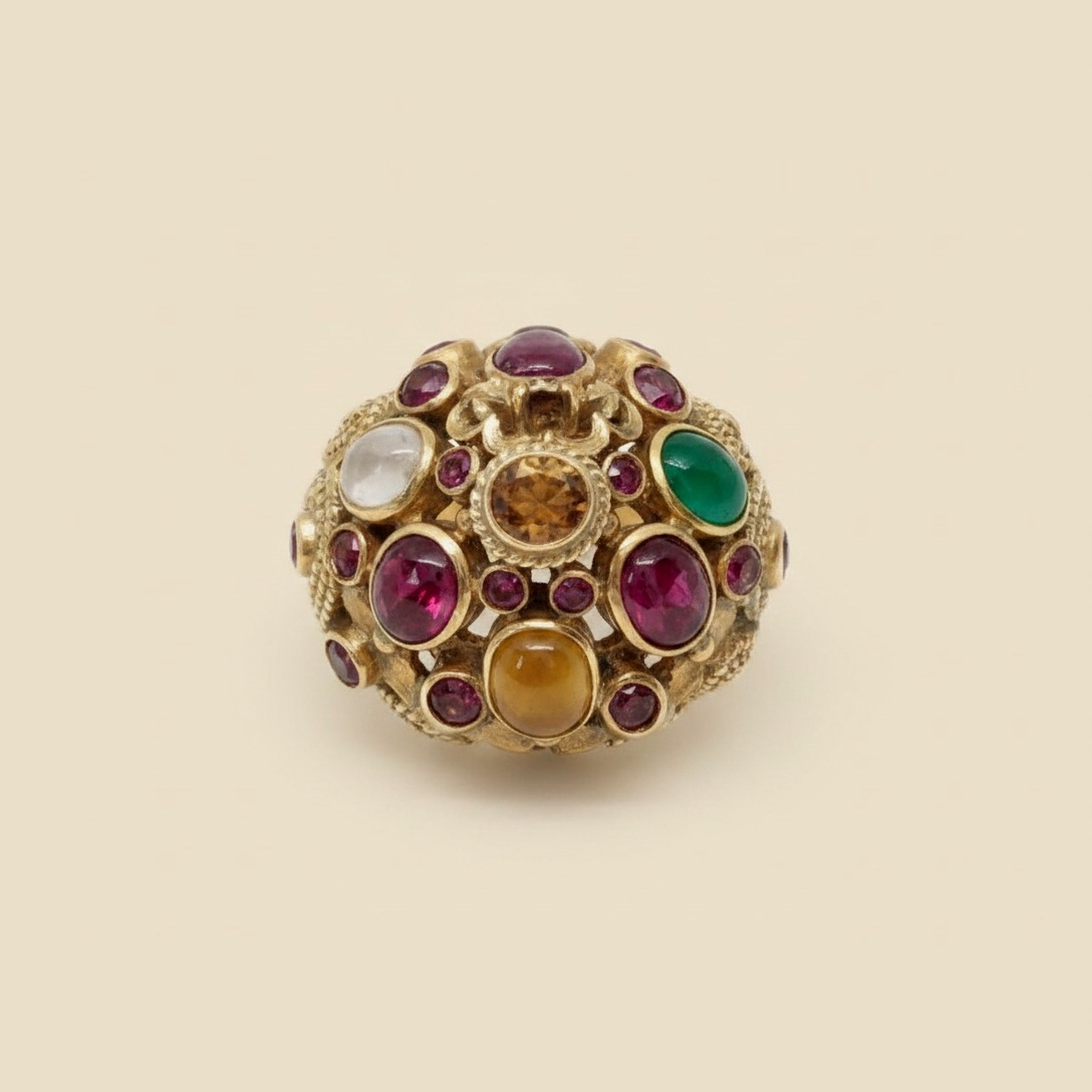 Natural Colored Stone Cocktail Ring – Empire Diamond – view 2