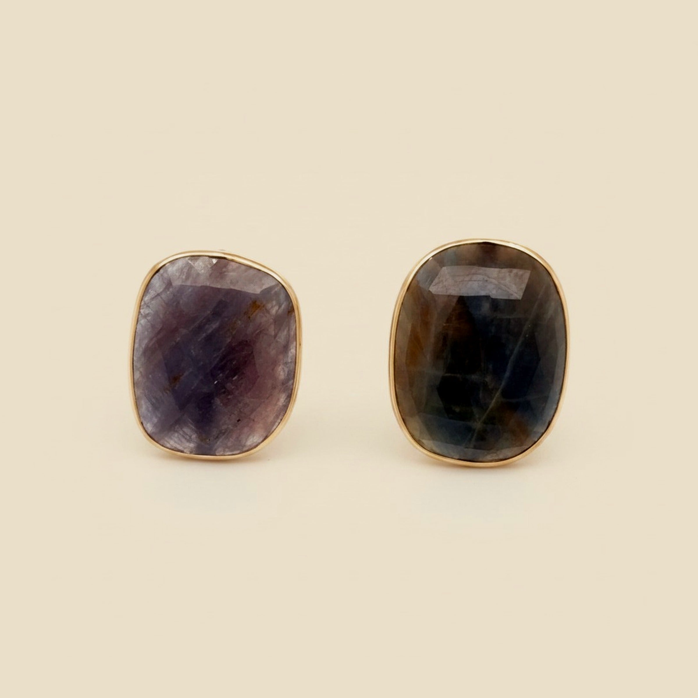 Natural Dark Multicolored Checkerboard Earrings – Empire Diamond