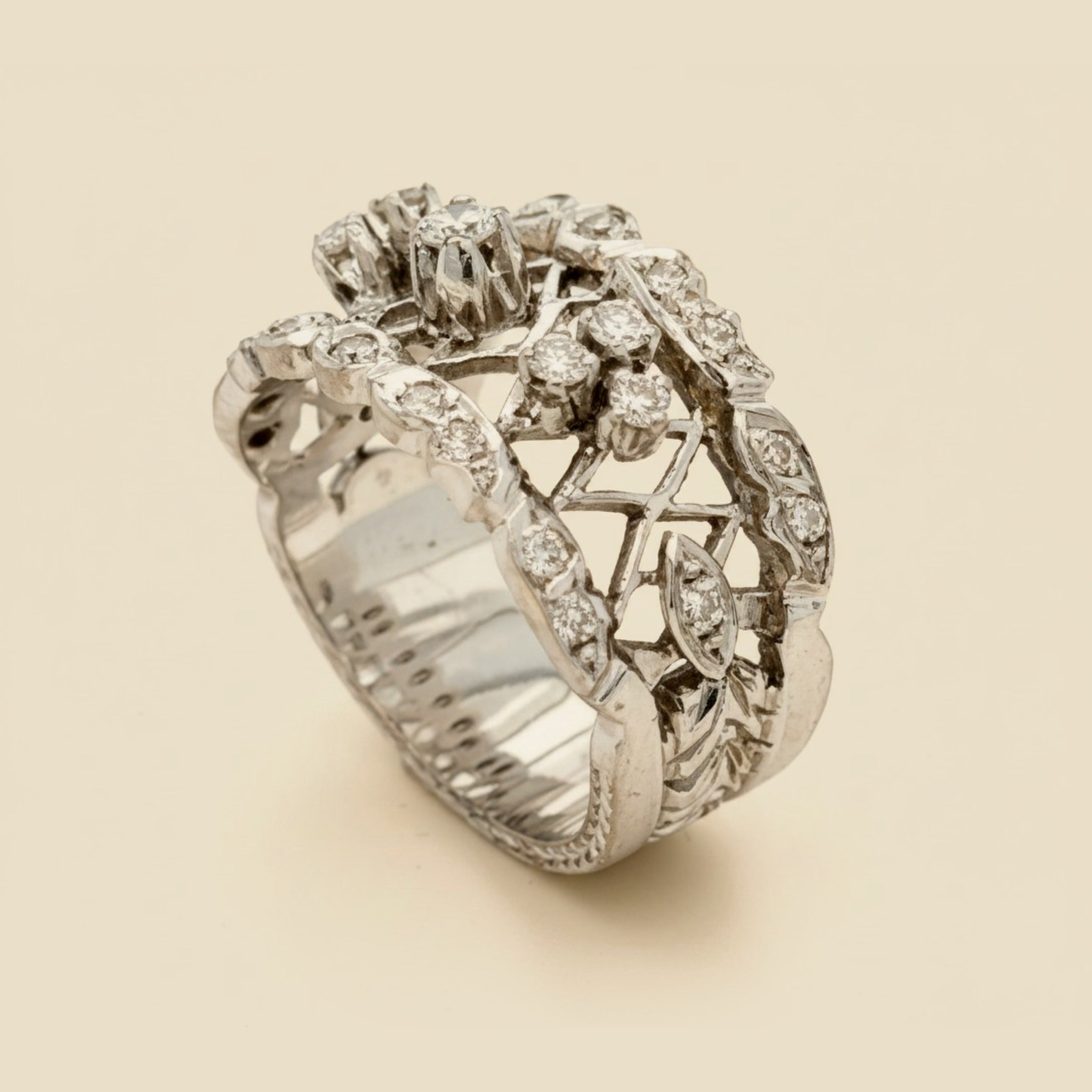 Open Criss Cross Diamond Band – Empire Diamond