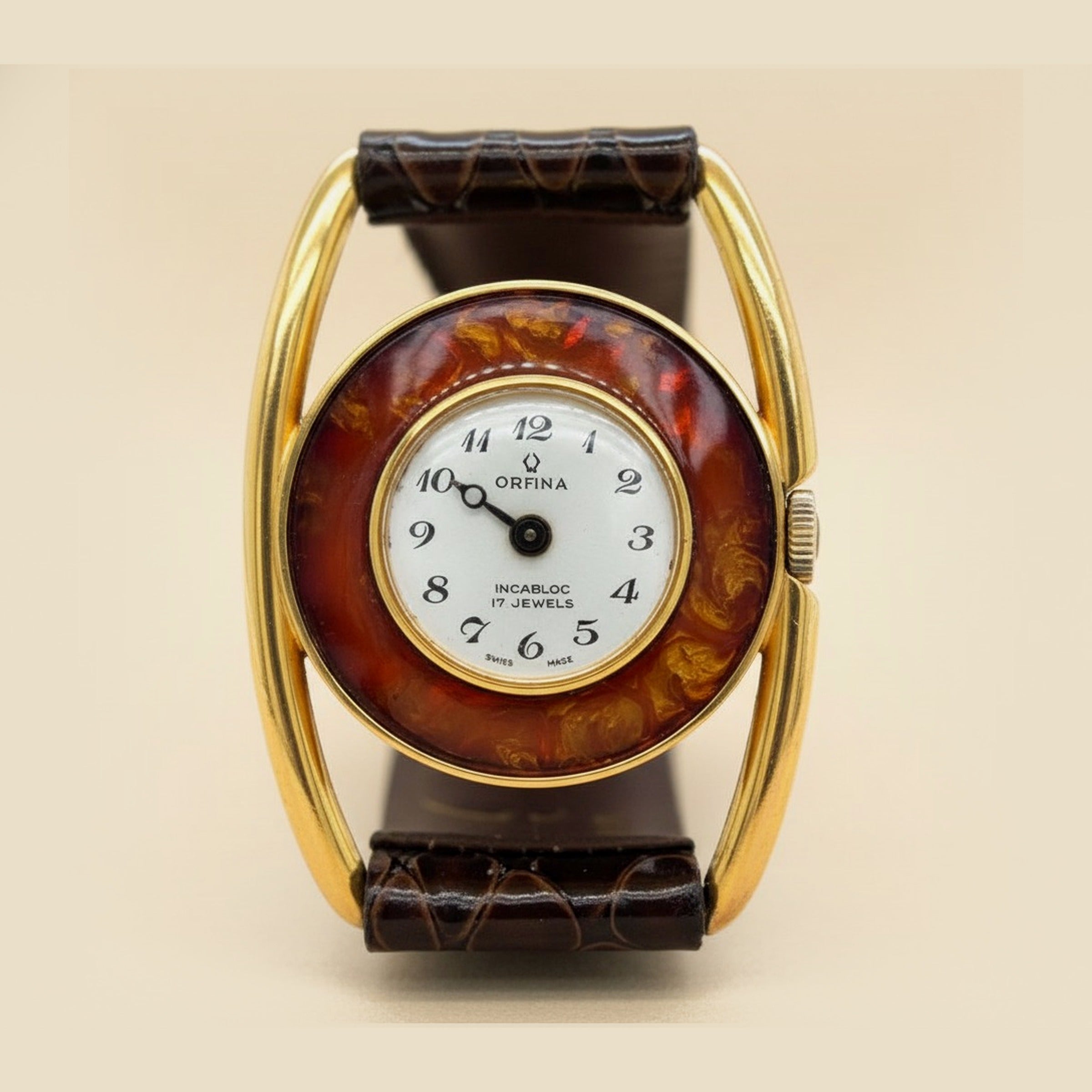 Orfina Incabloc 18k Gold On Steel Mechanical watch