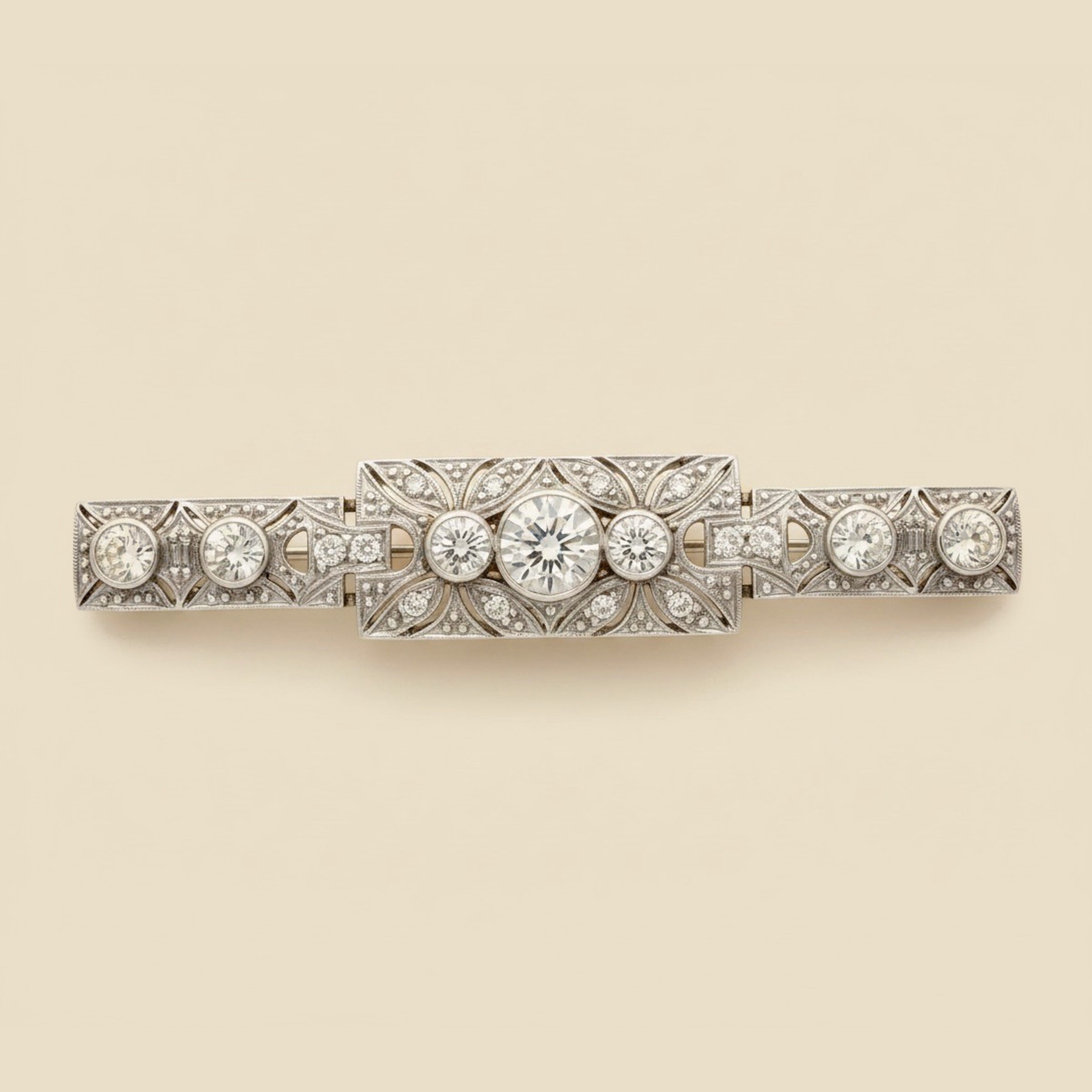 Platinum Diamond Bar Pin